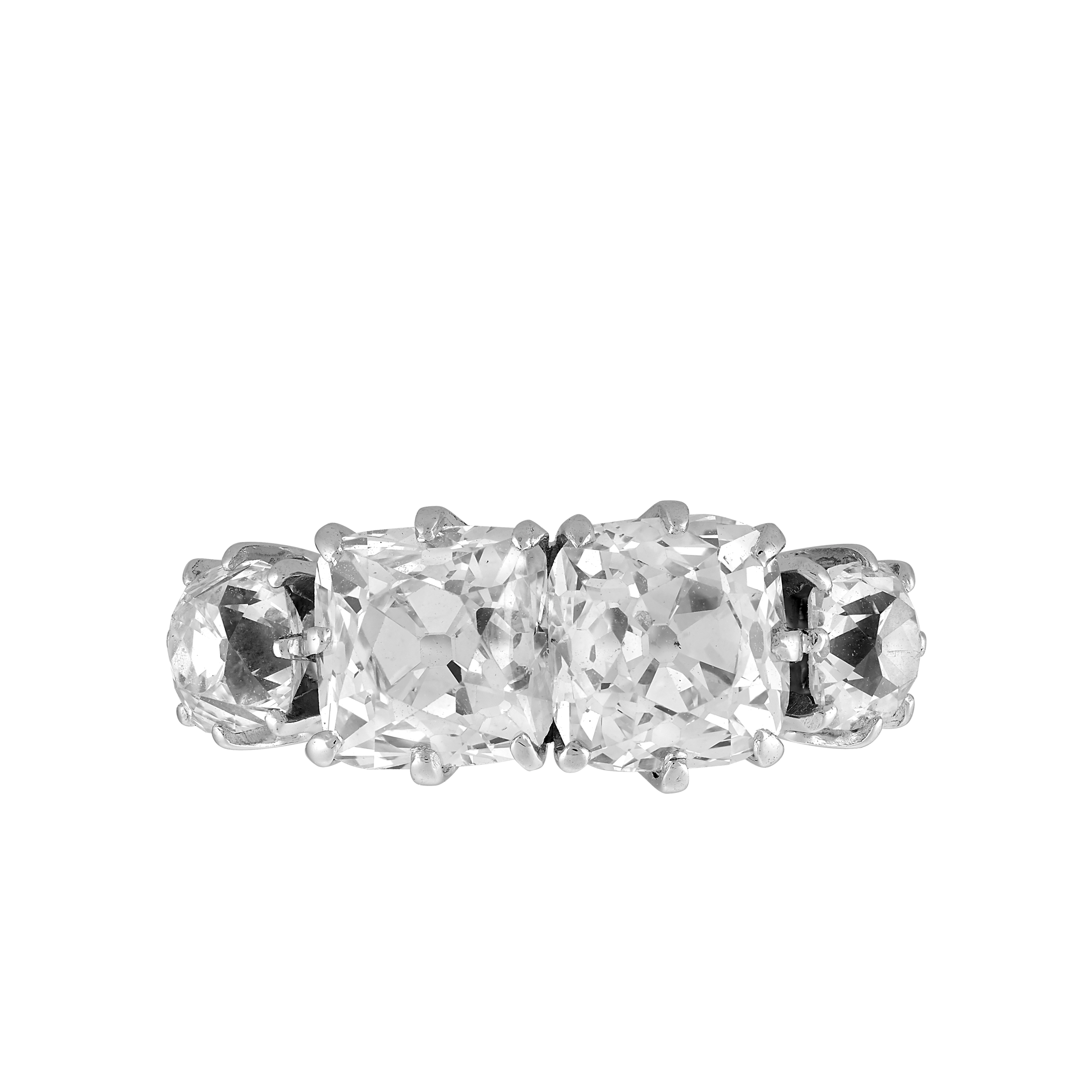 Bague quadrilogie diamants 5,75 carats Gerphagnon