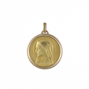 Médaille Vierge au Voile signée Emile DROPSY vers 1900