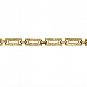 Bracelet maillons rectangles or brossé vers 1960