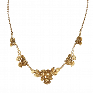 Collerette motifs roses style 1900