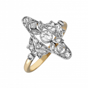 Bague "Belle Epoque " diamants vers 1910