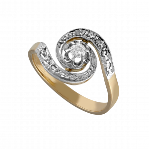Bague Tourbillon diamants vers 1910