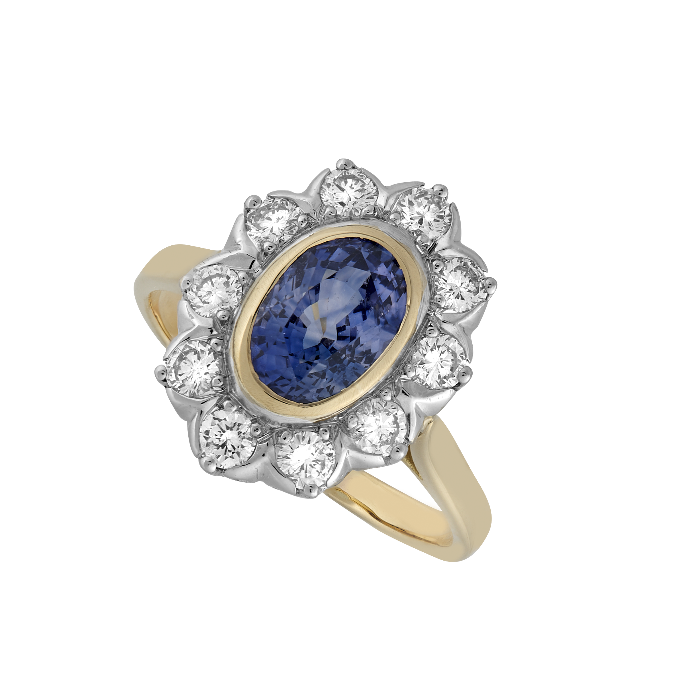 Bague Pompadour saphir et brillants Gerphagnon
