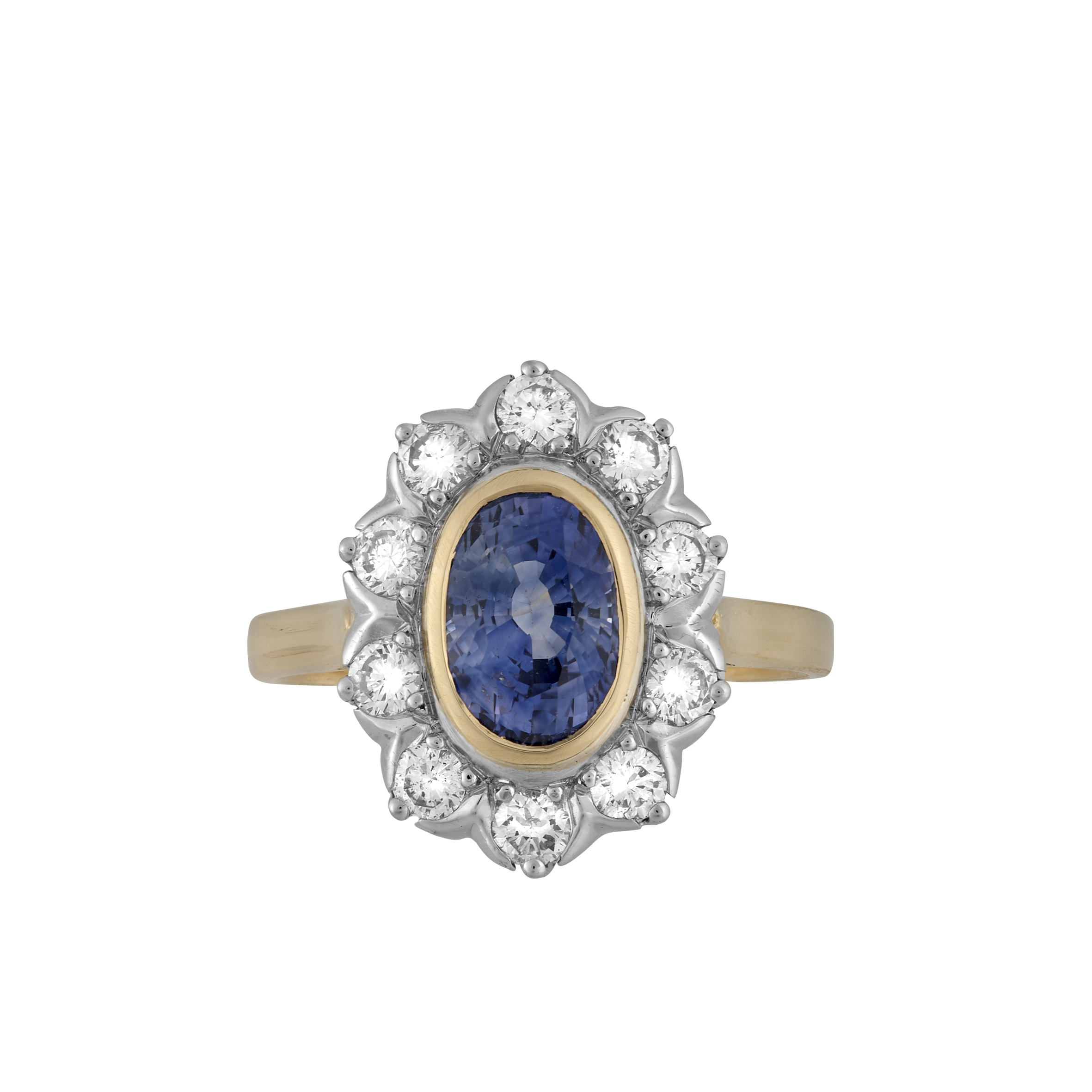 Bague Pompadour saphir et brillants Gerphagnon