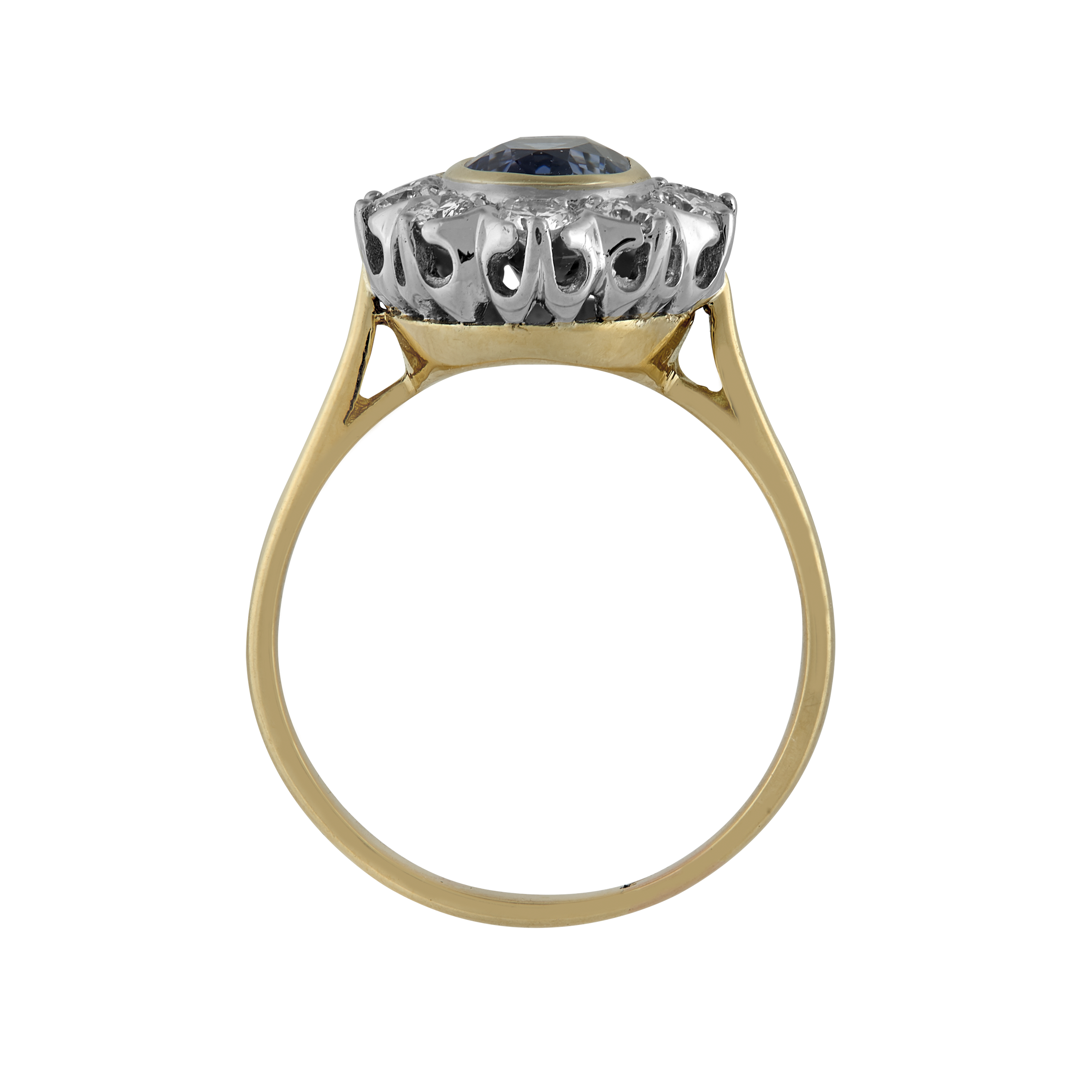 Bague Pompadour saphir et brillants Gerphagnon