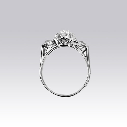 Trilogie diamants Art Déco Gerphagnon