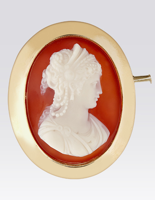 Broche camée dur Fin XIXe Gerphagnon