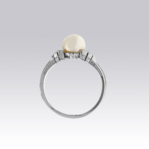 Bague platine et perle fine vers 1920 Gerphagnon