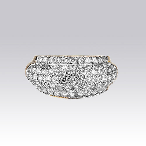 Bague jonc pavée diamants Gerphagnon