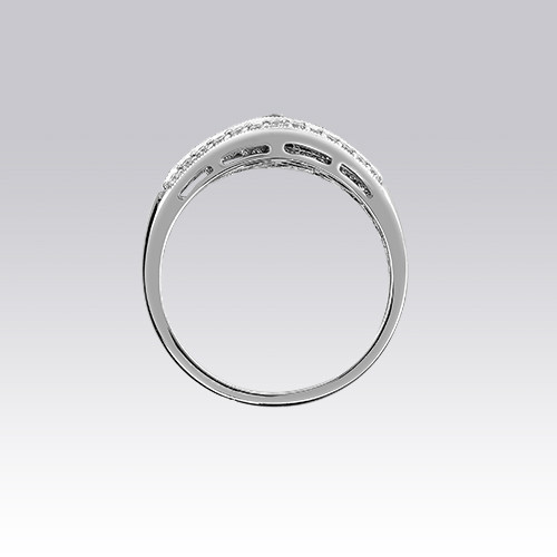Bague jarretière rubis et diamants style Art Déco Gerphagnon