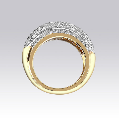 Bague jonc pavée diamants Gerphagnon