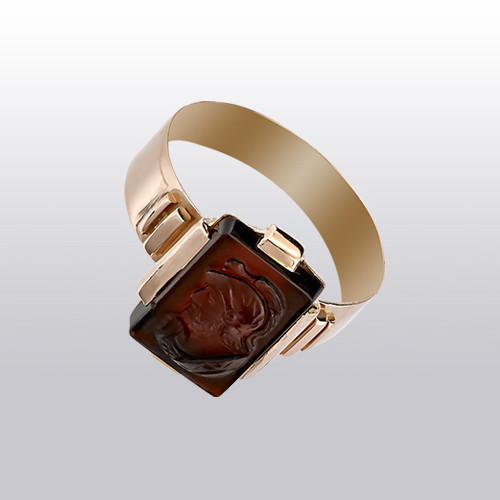 Bague camée dur fin XIXème Gerphagnon
