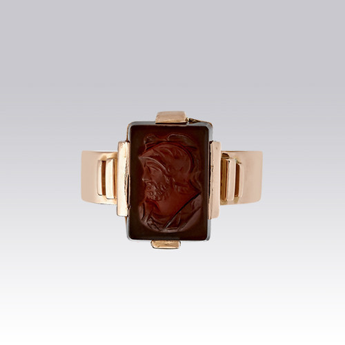 Bague camée dur fin XIXème Gerphagnon