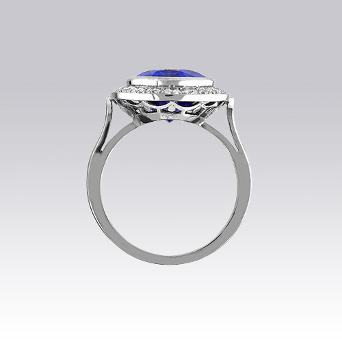 Superbe bague Tanzanite et diamants Gerphagnon