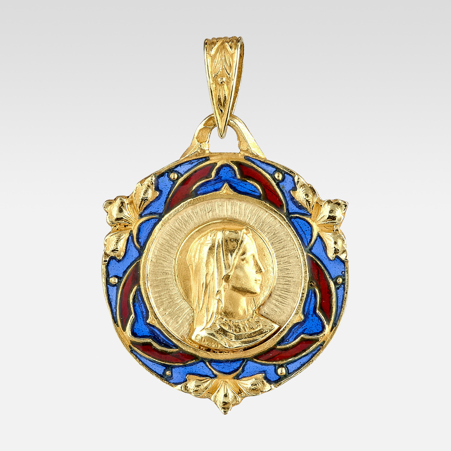 Médaille Vierge émaillée vers 1910 Gerphagnon