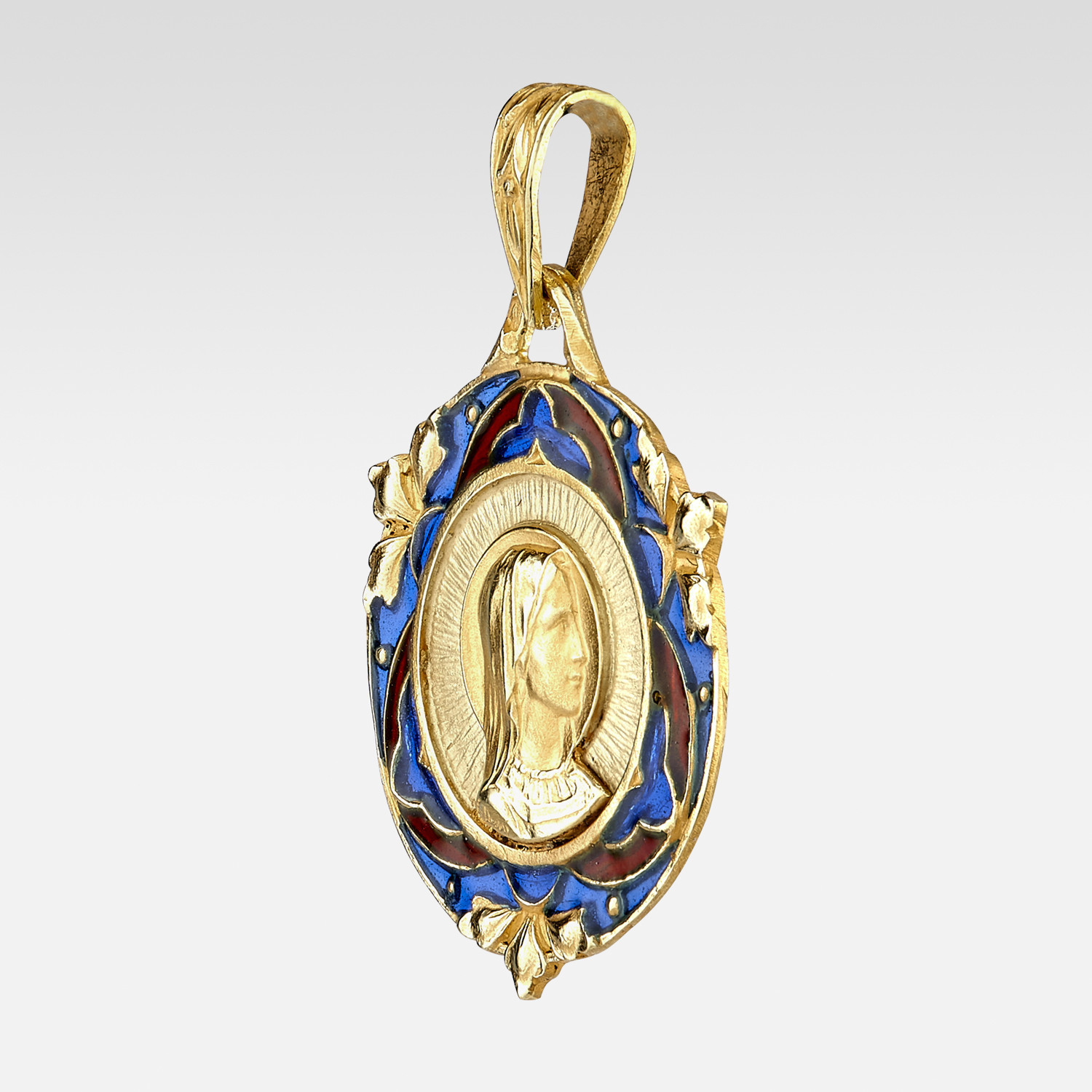 Médaille Vierge émaillée vers 1910 Gerphagnon