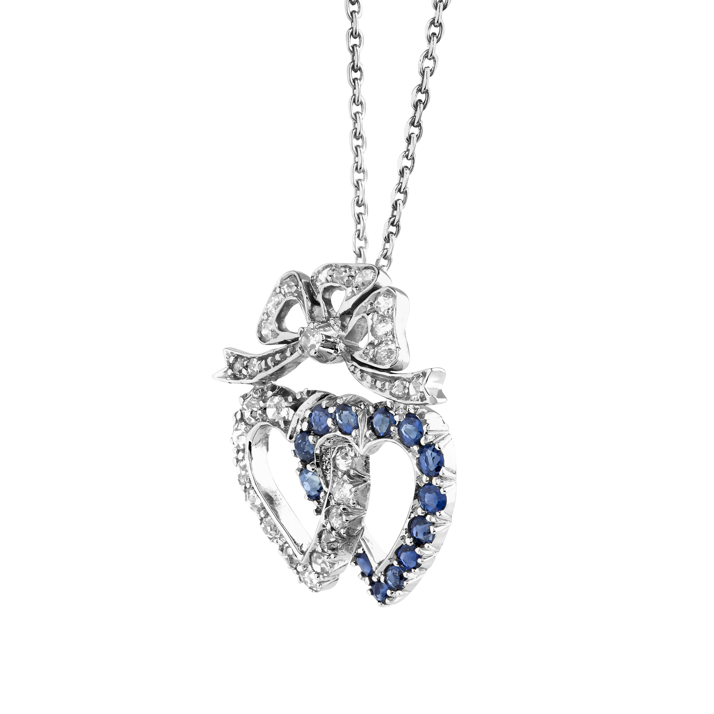 Pendentif Cœur Vendéen et sa chaîne vers 1870 Gerphagnon