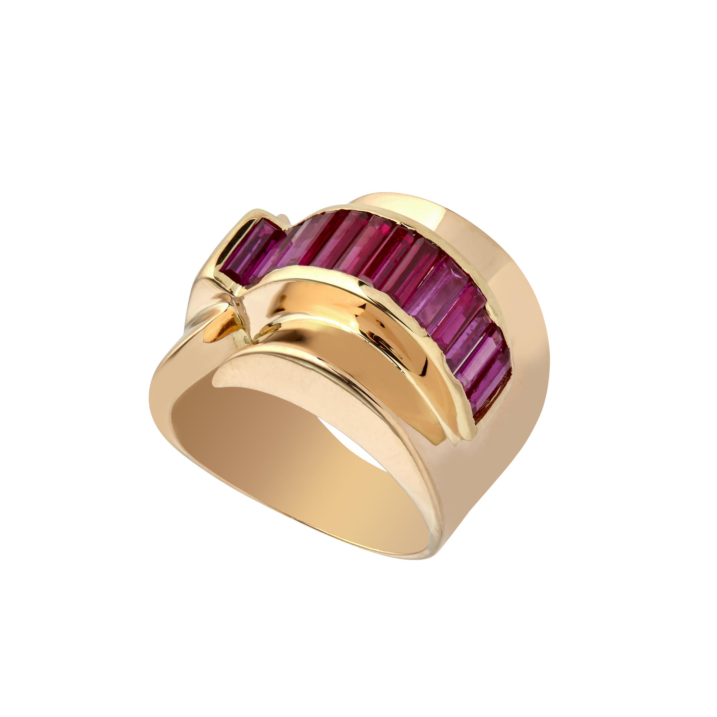 Bague Tank rubis Gerphagnon