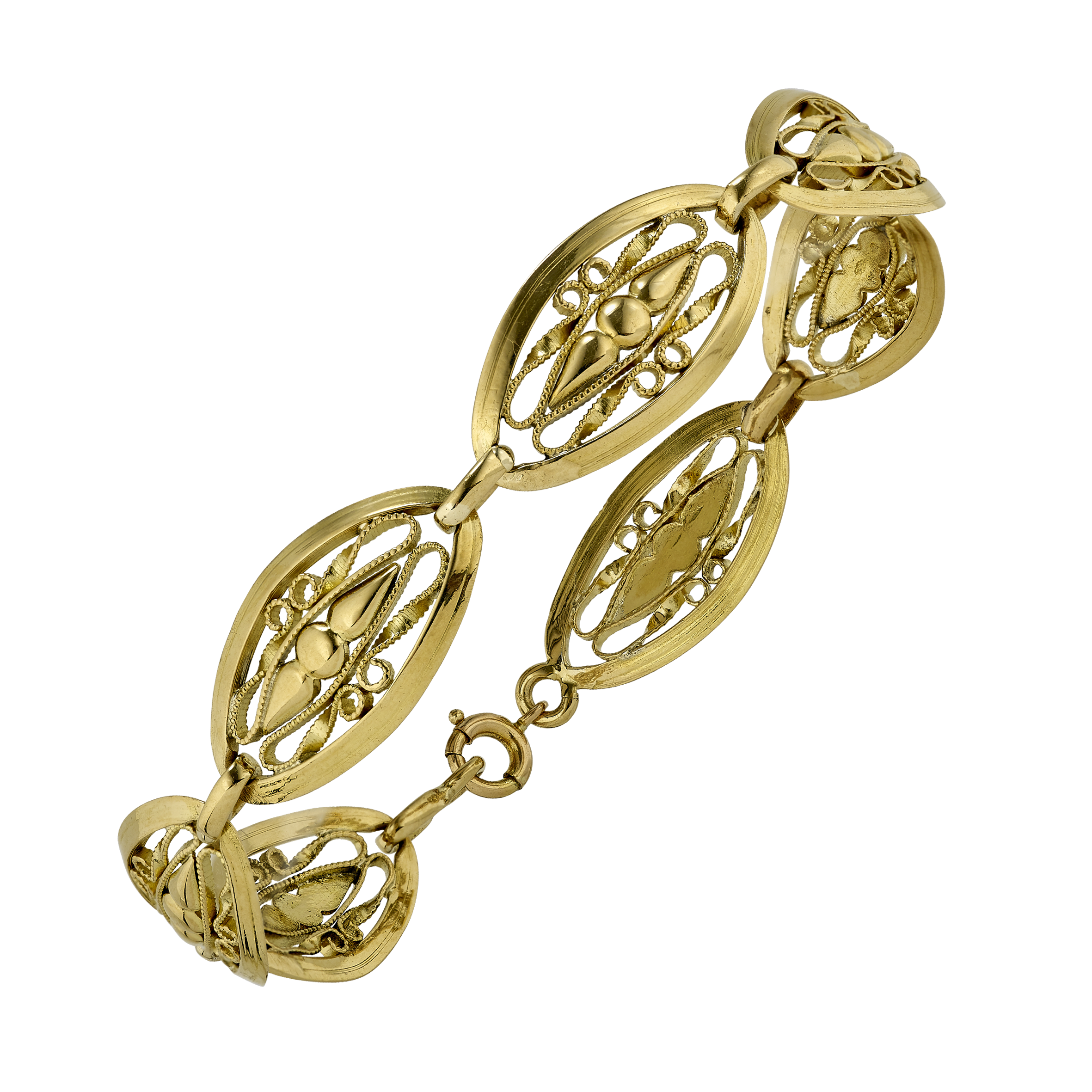 Bracelet 7 maillons filigranés vers 1920 Gerphagnon