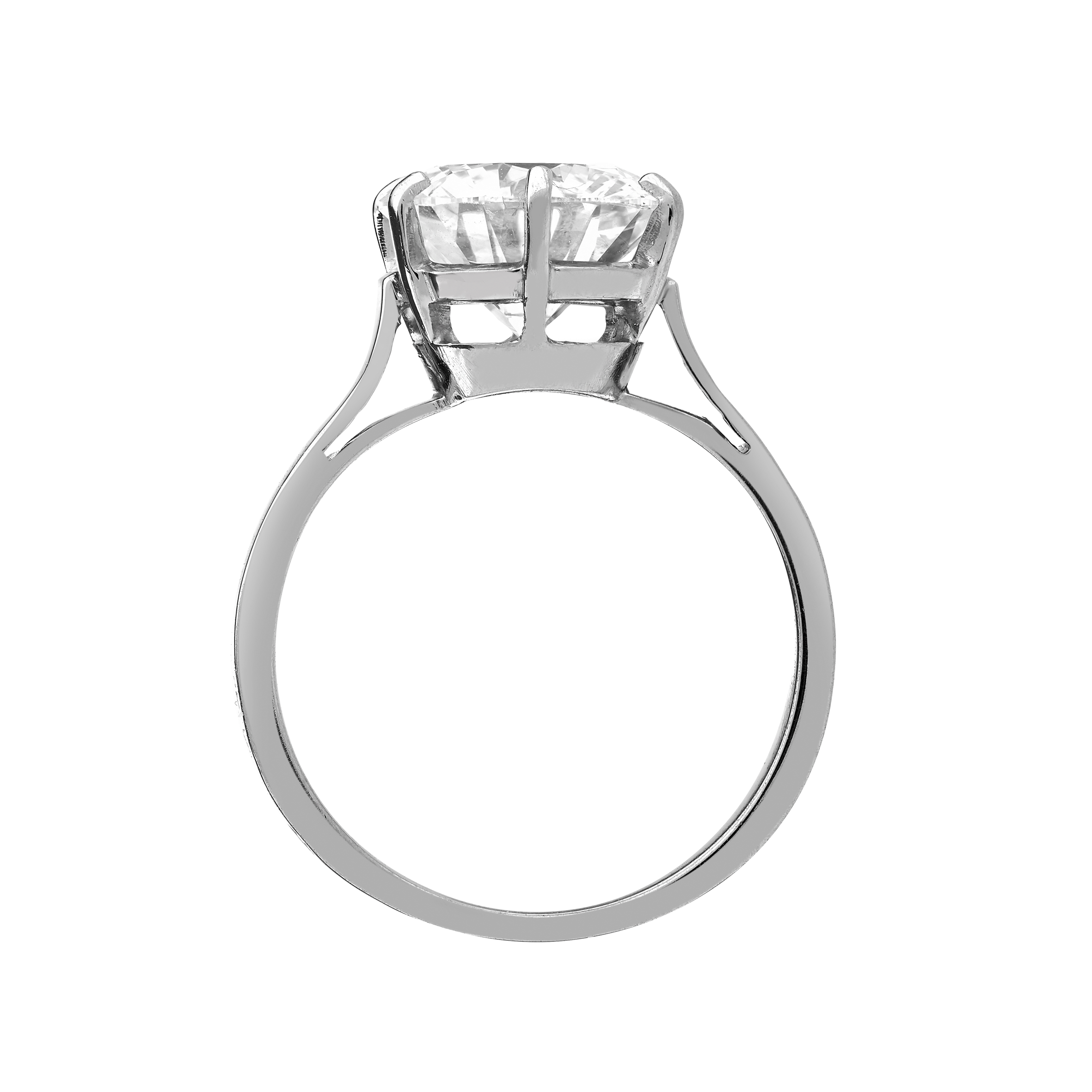 Solitaire brillant 3,35 carats Certifié E - VS2 Gerphagnon