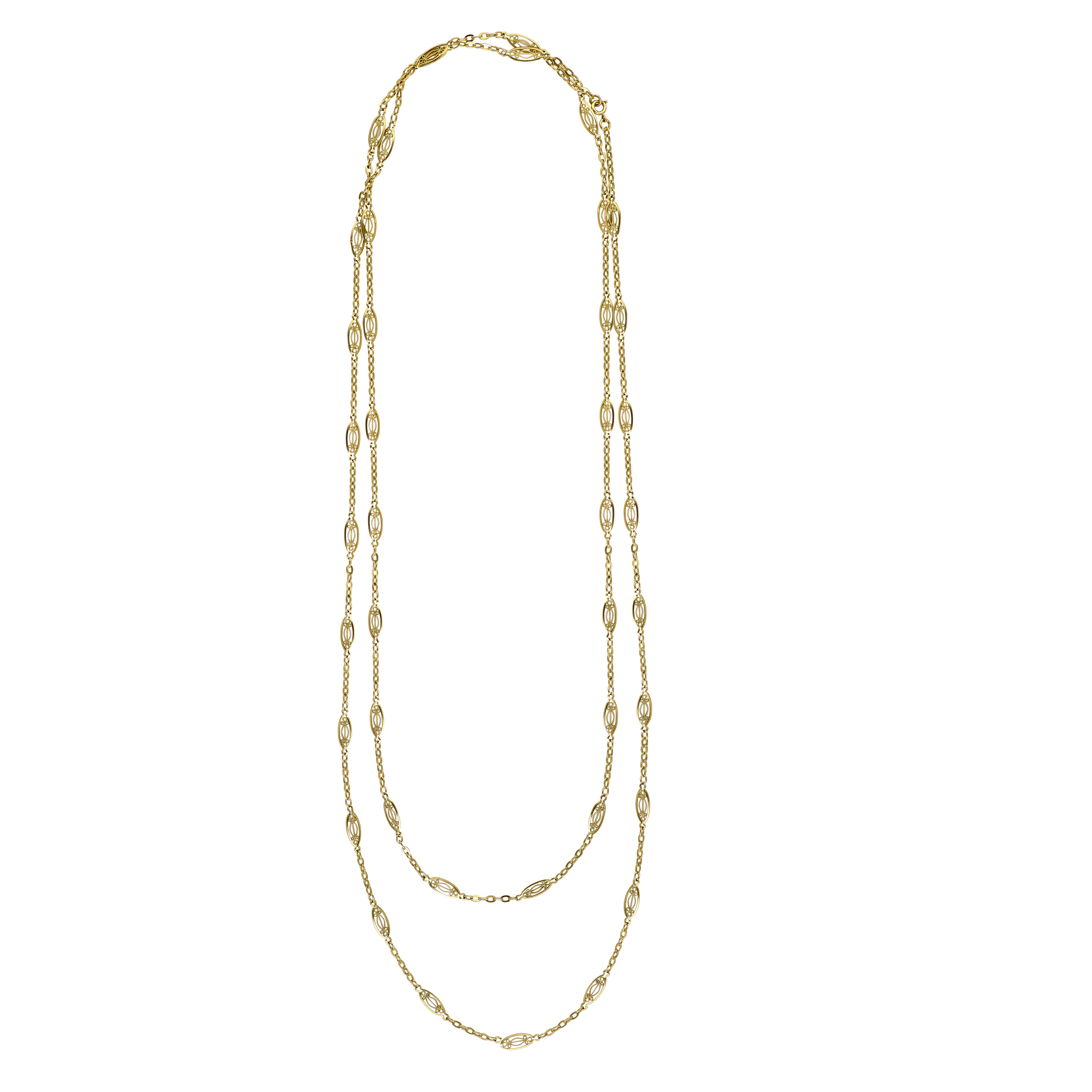 Sautoir filigrané fin XIXe Gerphagnon