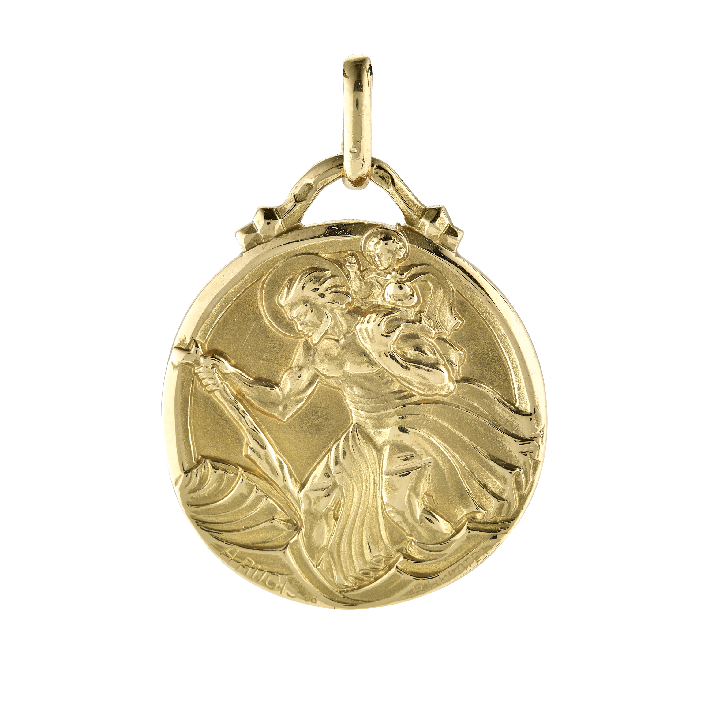 Médaille Saint-Christophe Signée AUGIS Gerphagnon