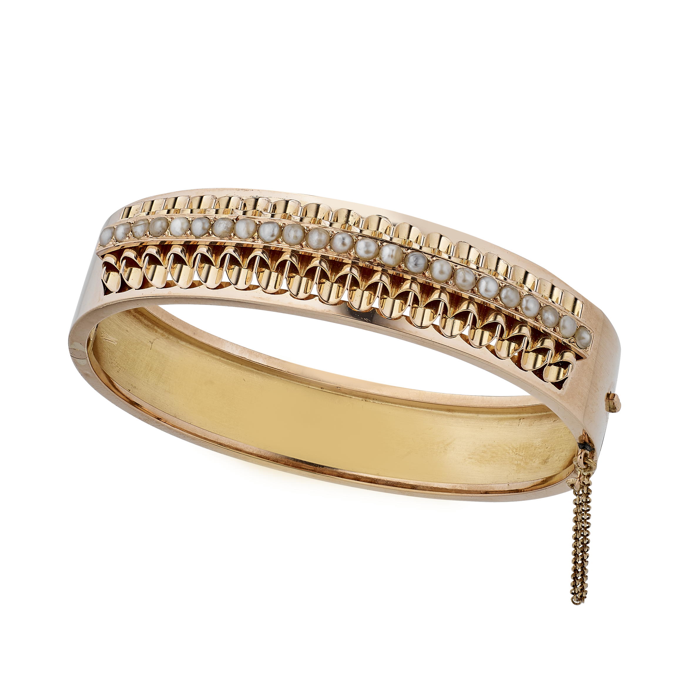 Bracelet Ouvrant Perles Fines Vers 1860 Gerphagnon