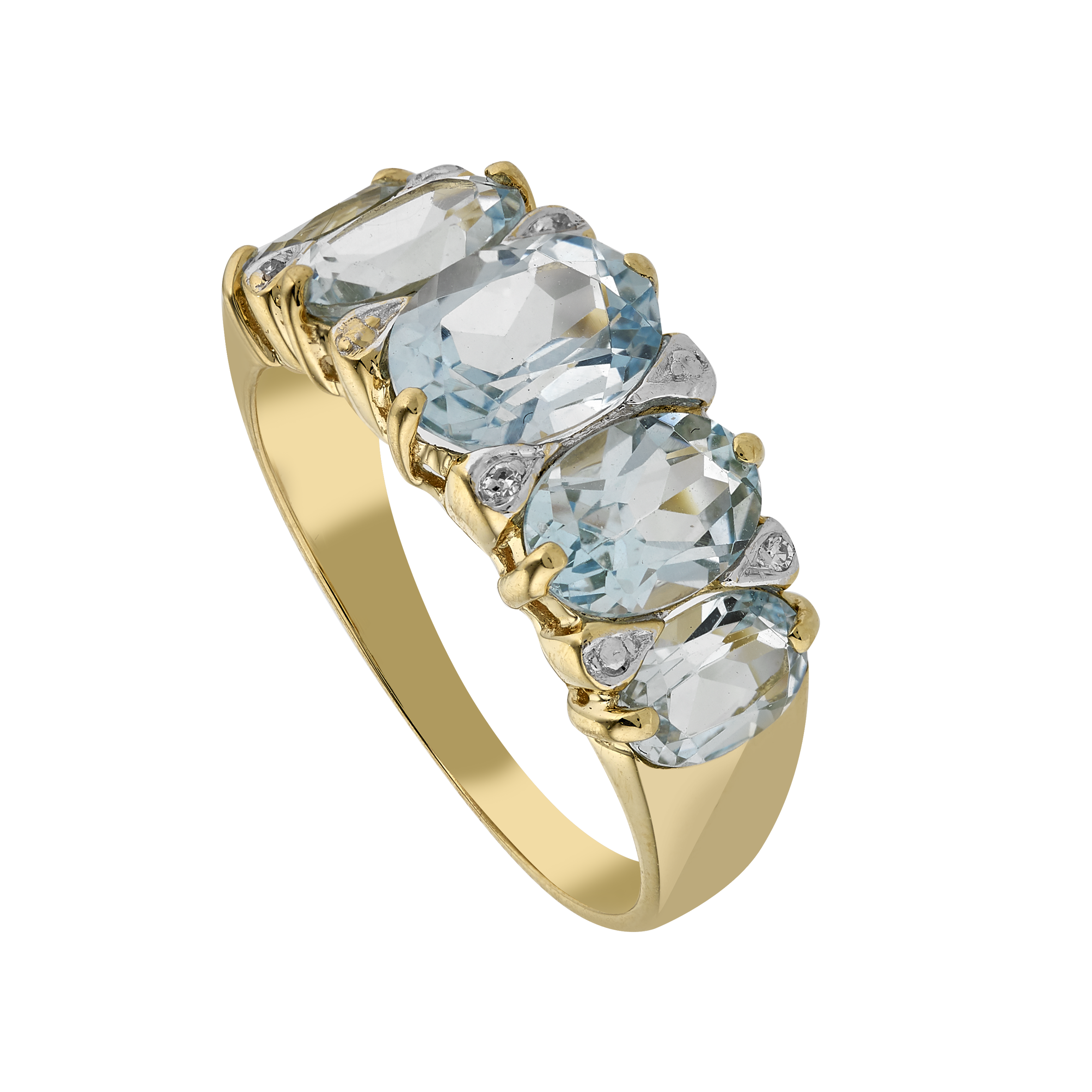 Bague jarretière topazes bleues Gerphagnon