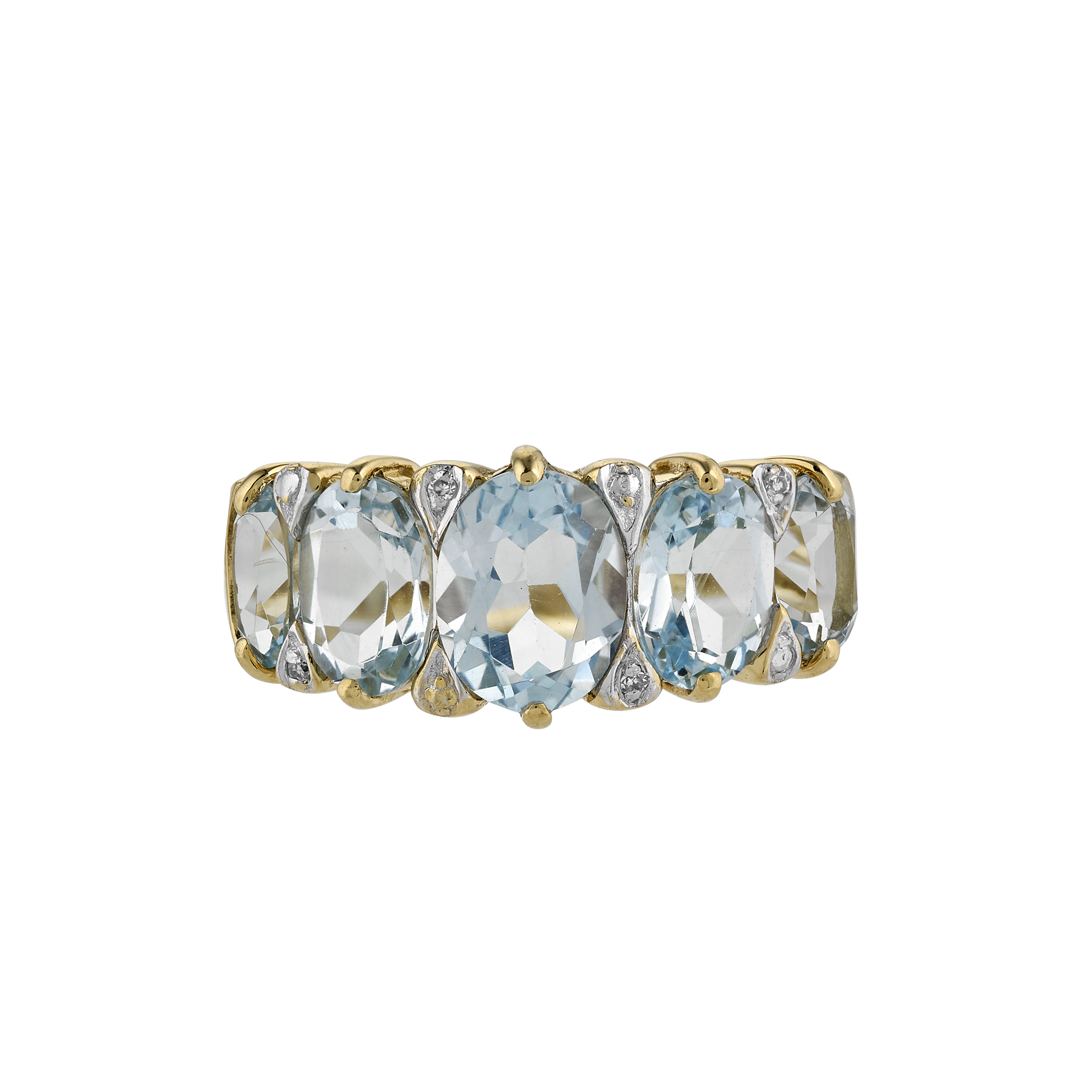 Bague jarretière topazes bleues Gerphagnon