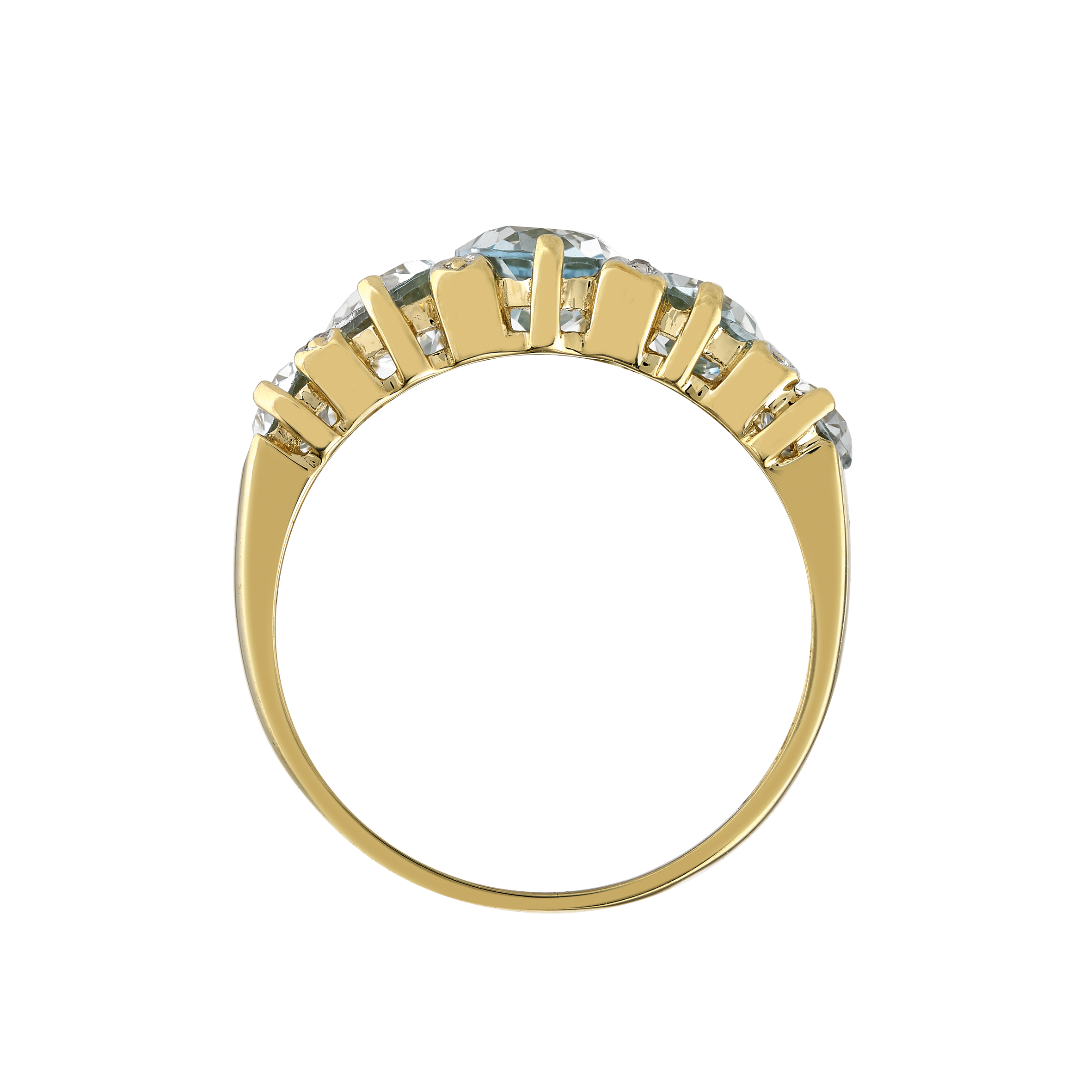 Bague jarretière topazes bleues Gerphagnon