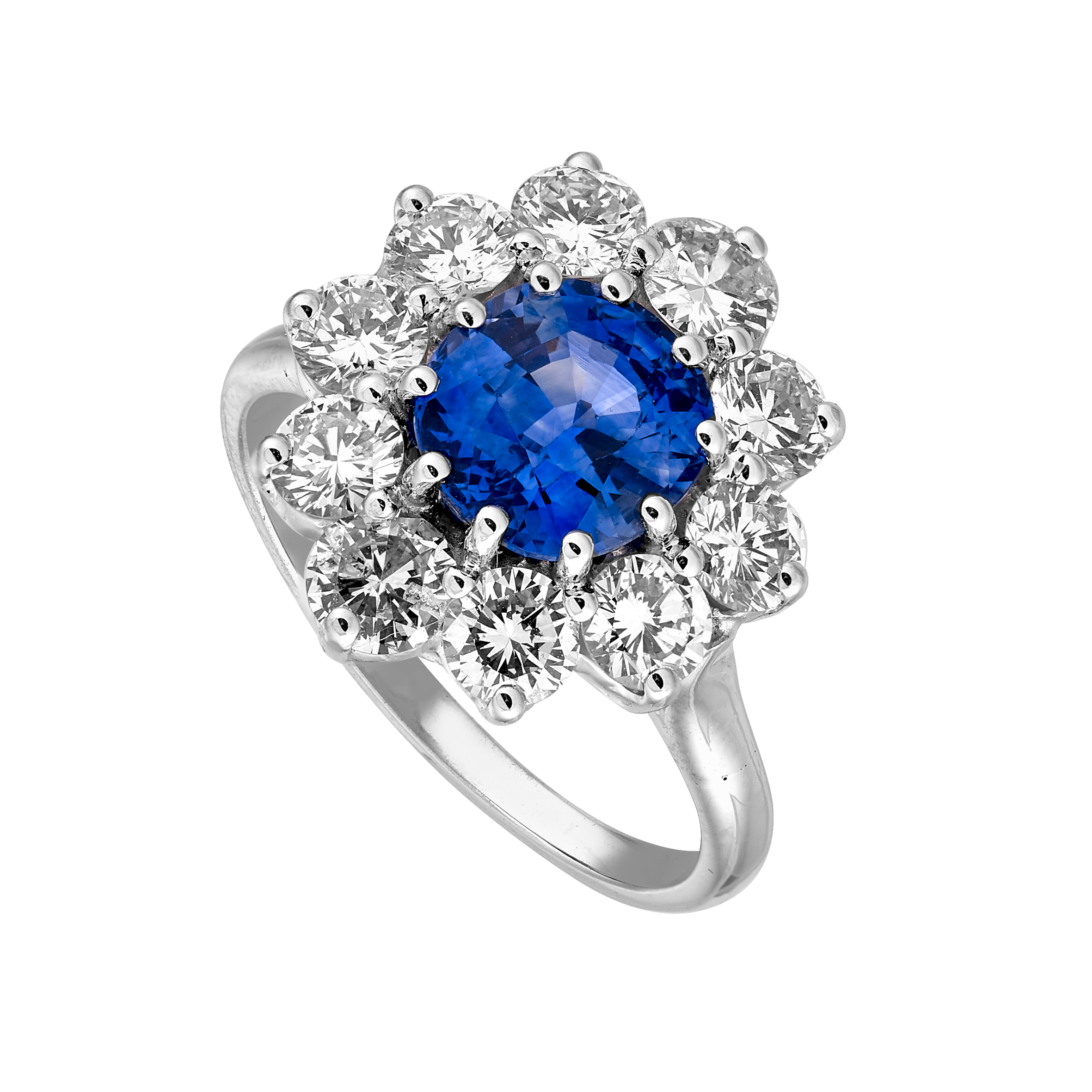 Bague marguerite saphir et diamants Gerphagnon