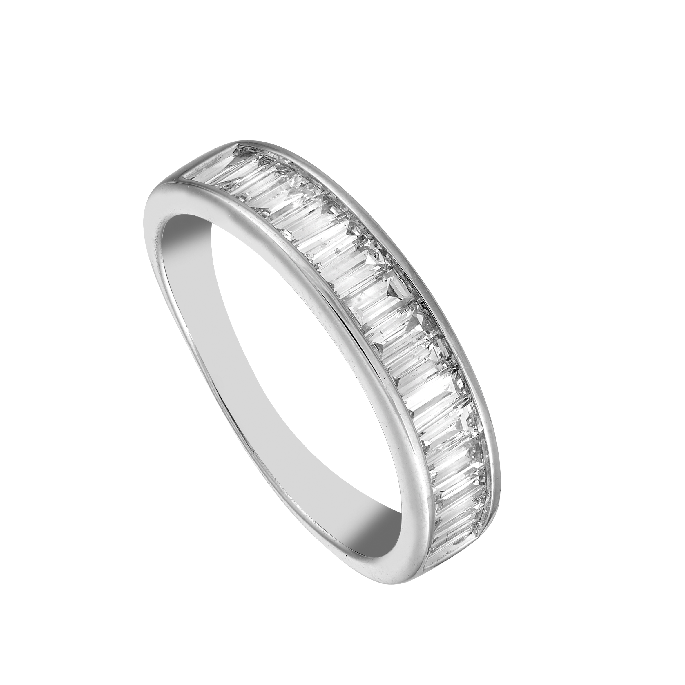Demi-alliance diamants baguettes 1,20 carat Gerphagnon