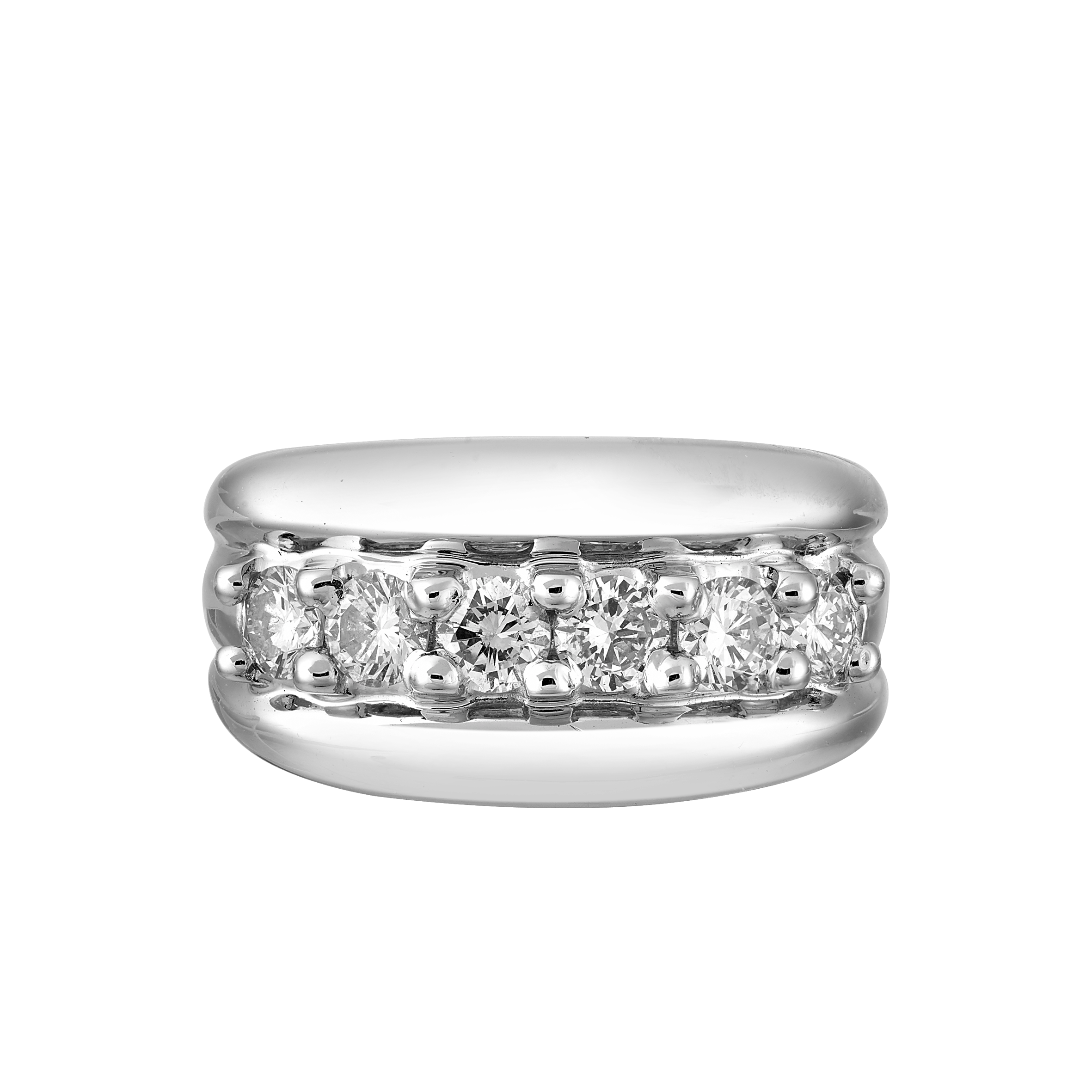 Bague jonc rail diamants Gerphagnon