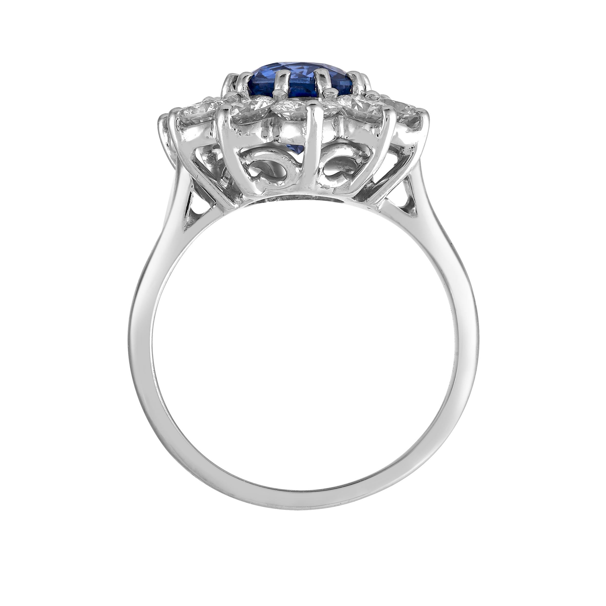 Bague marguerite saphir et diamants Gerphagnon