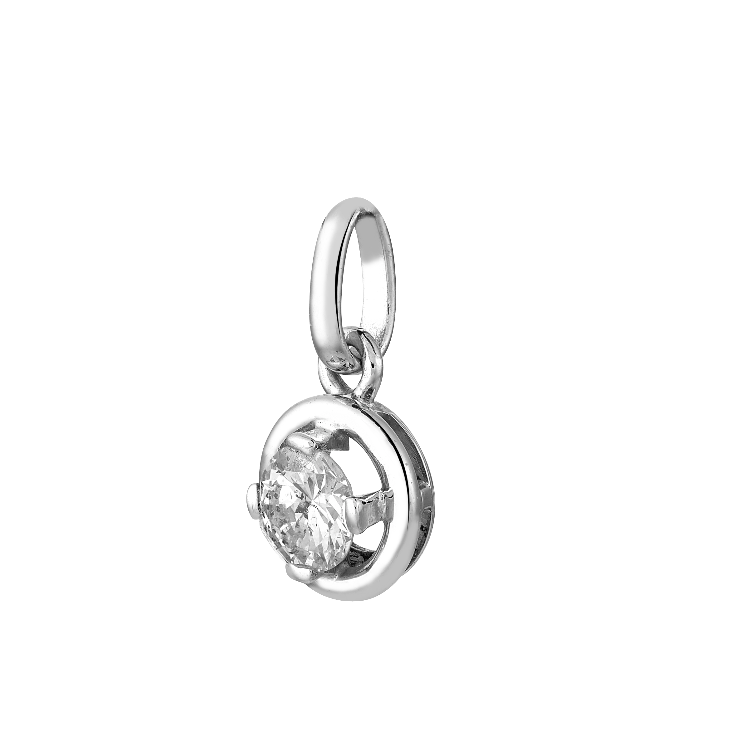 Pendentif brillant 0,45 carat serti clos Gerphagnon