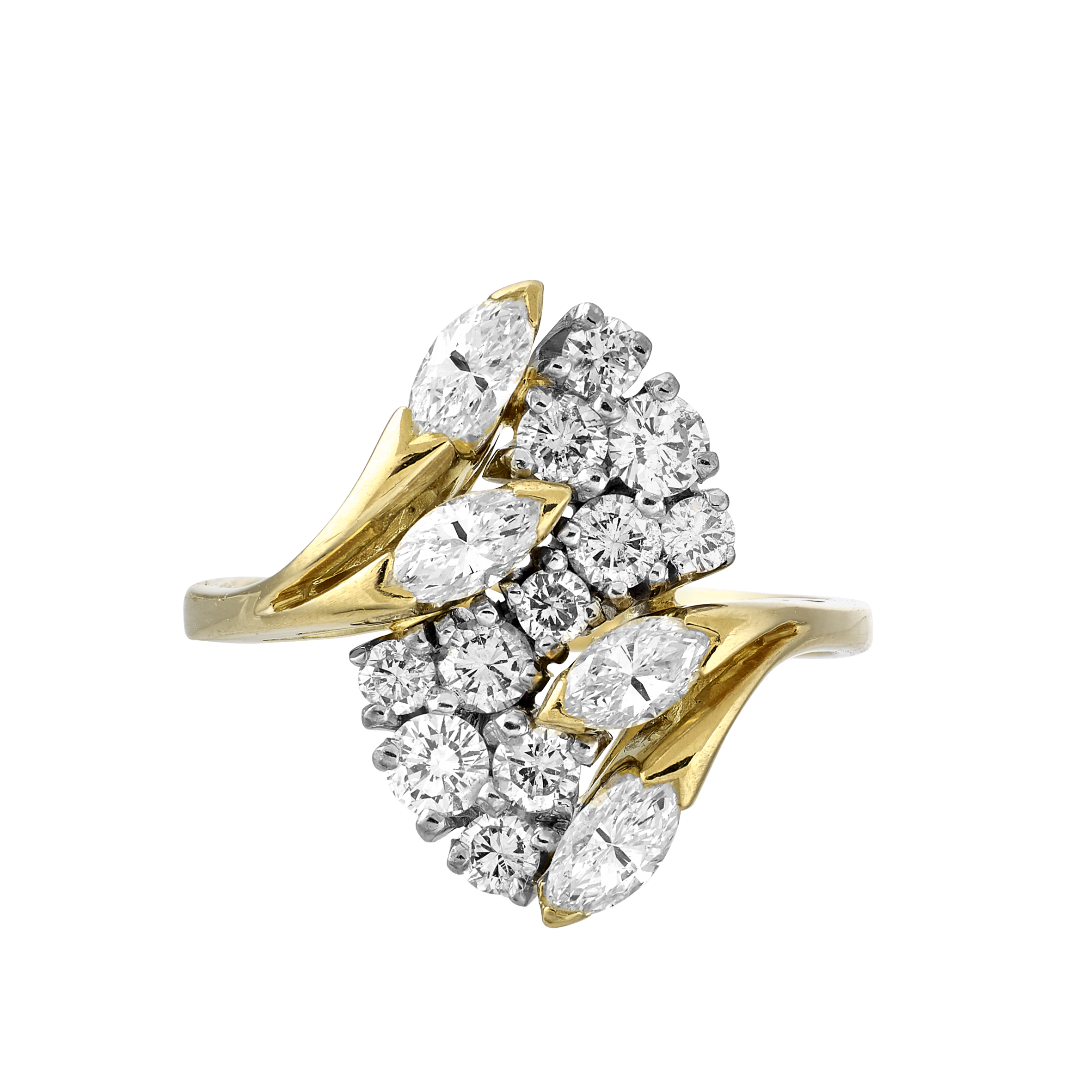 Bague navette diamants Gerphagnon