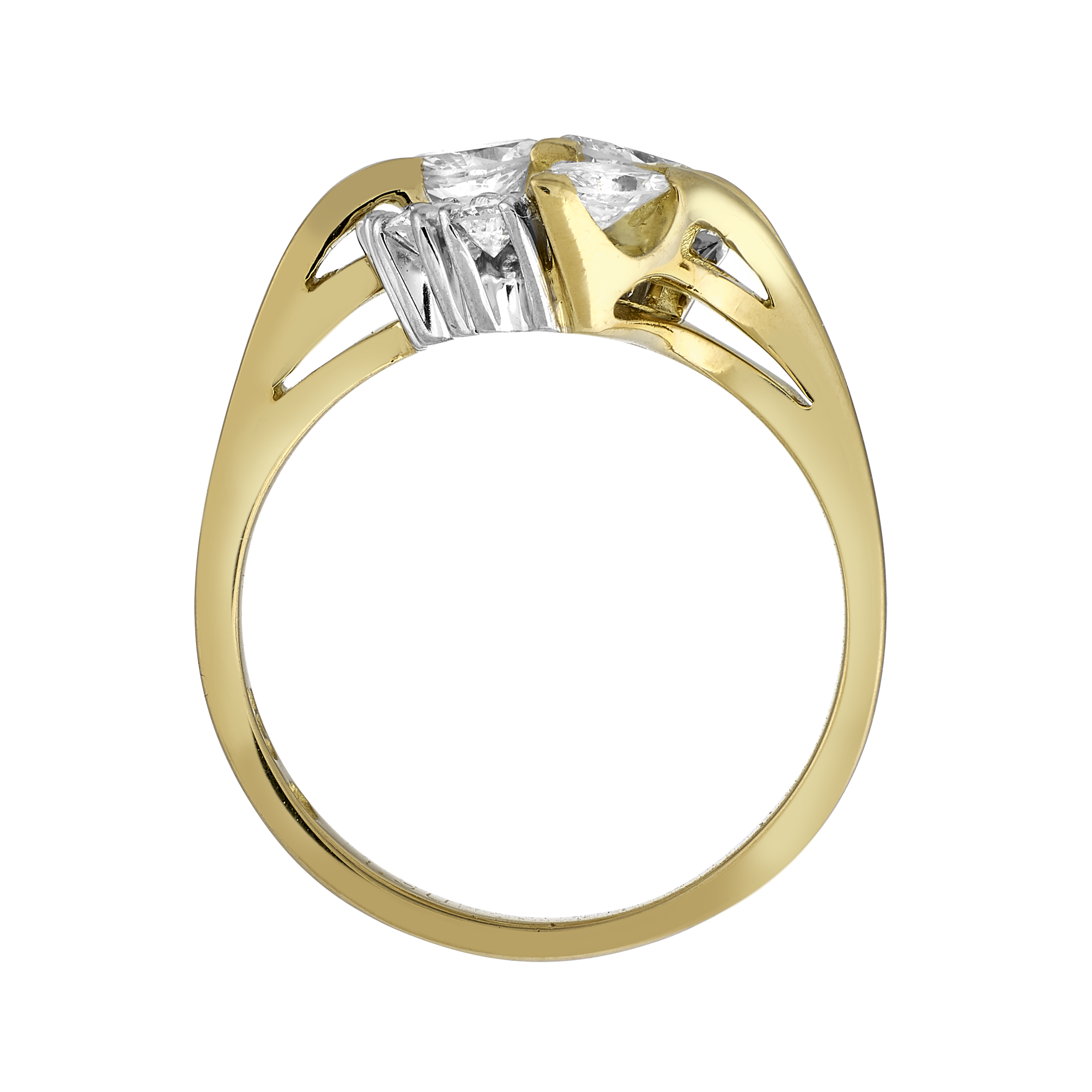 Bague navette diamants Gerphagnon
