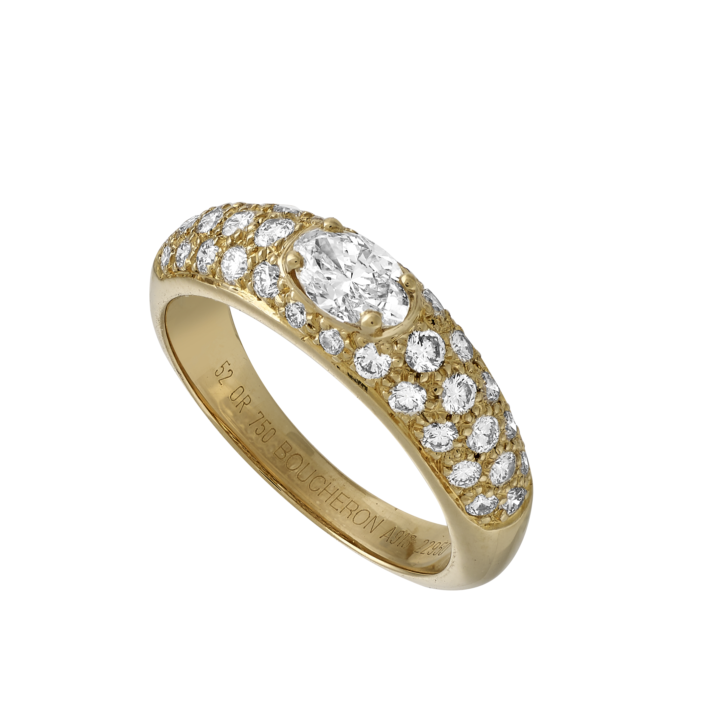 Bague jonc diamants "Axelle" signée Boucheron Gerphagnon