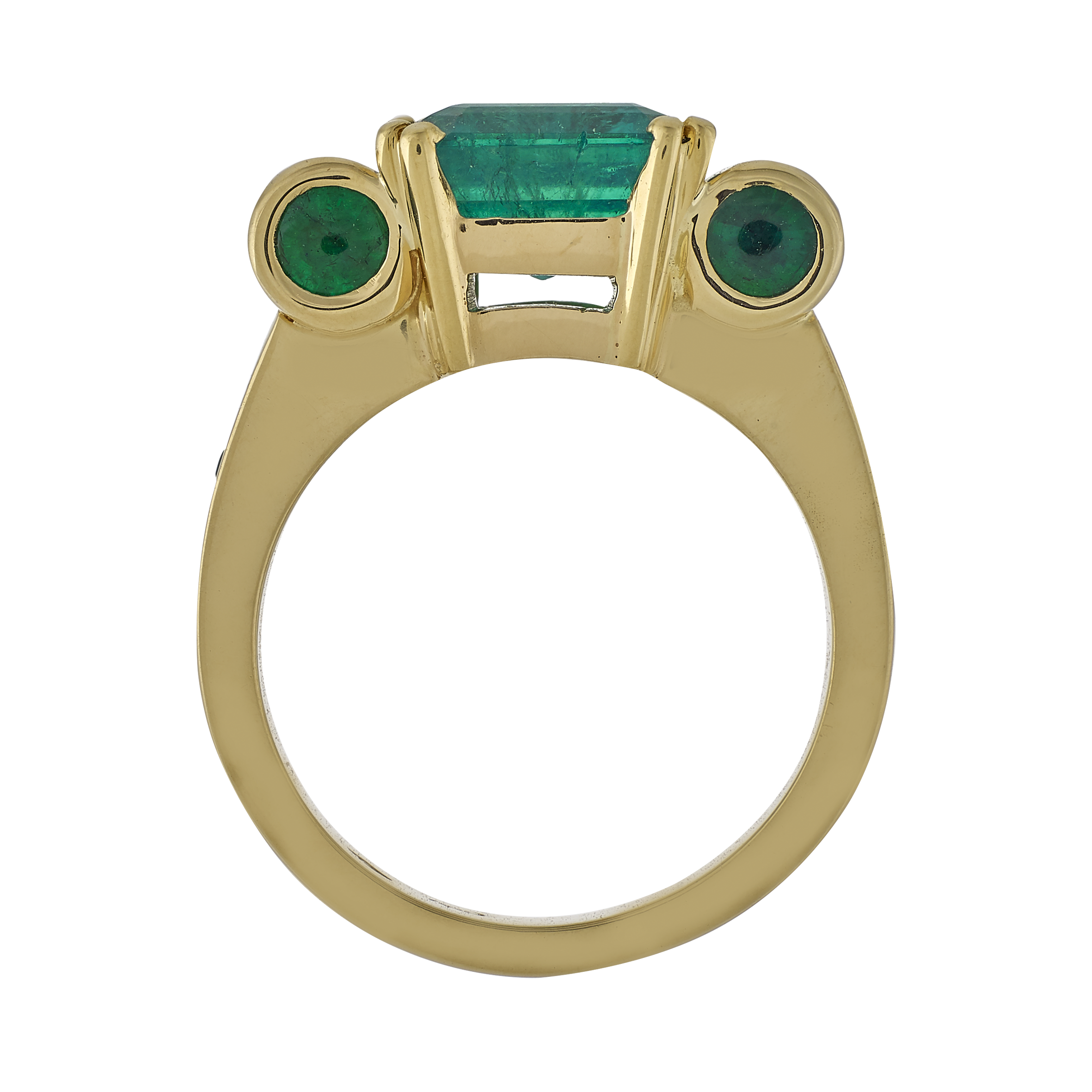 Bague Emeraudes et diamants baguettes Gerphagnon