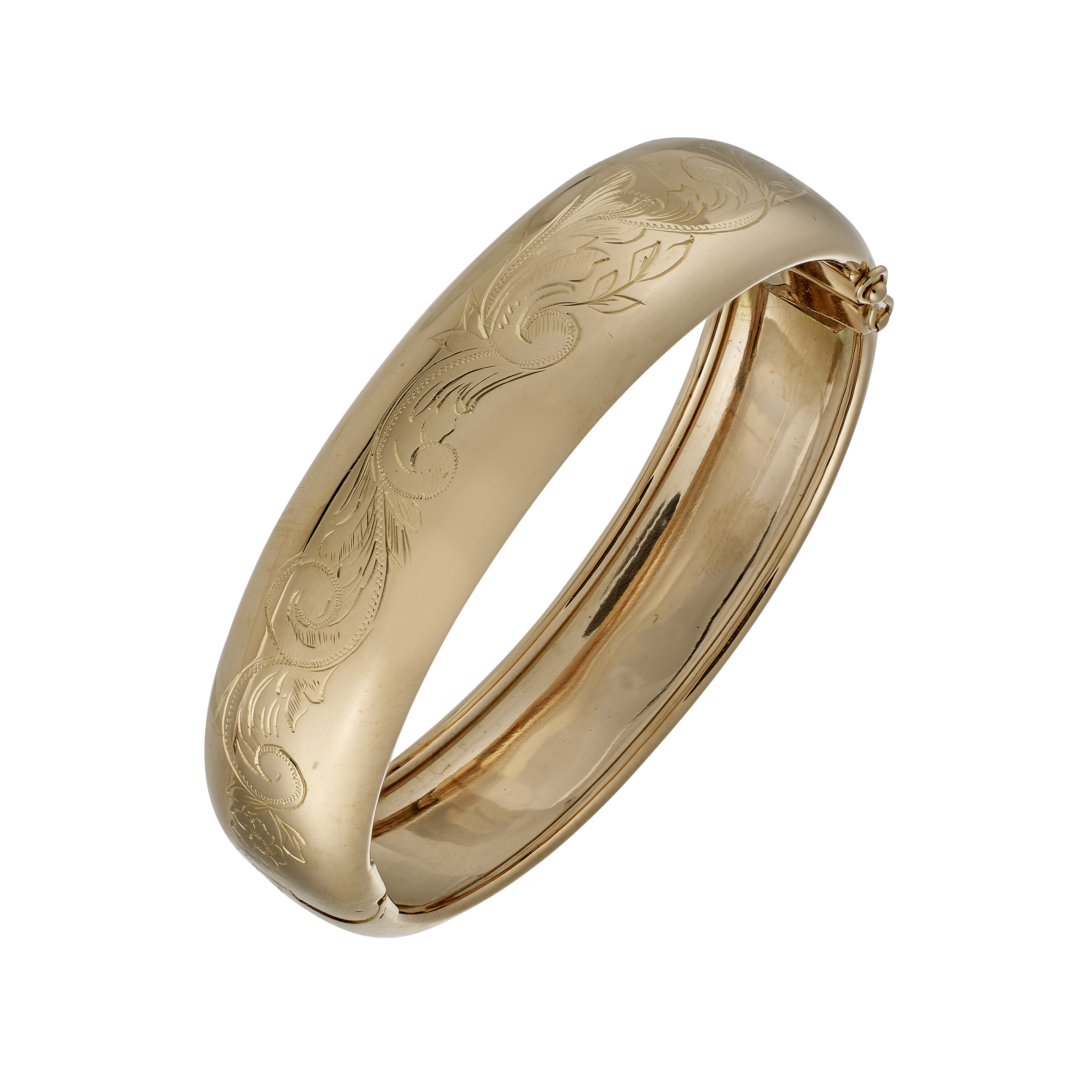 Bracelet jonc ouvrant ciselé main vers 1950 Gerphagnon