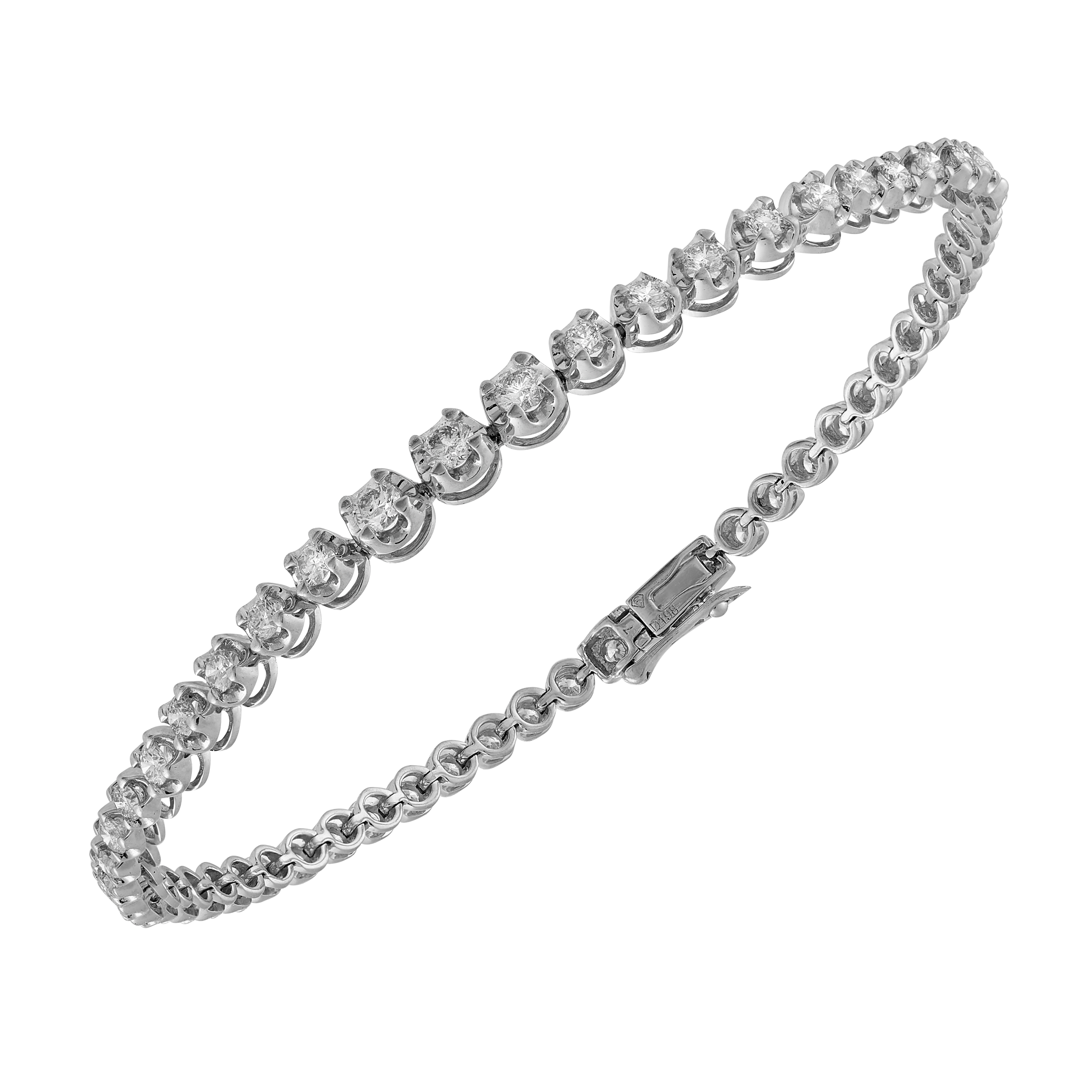 Bracelet ligne diamants chute Gerphagnon