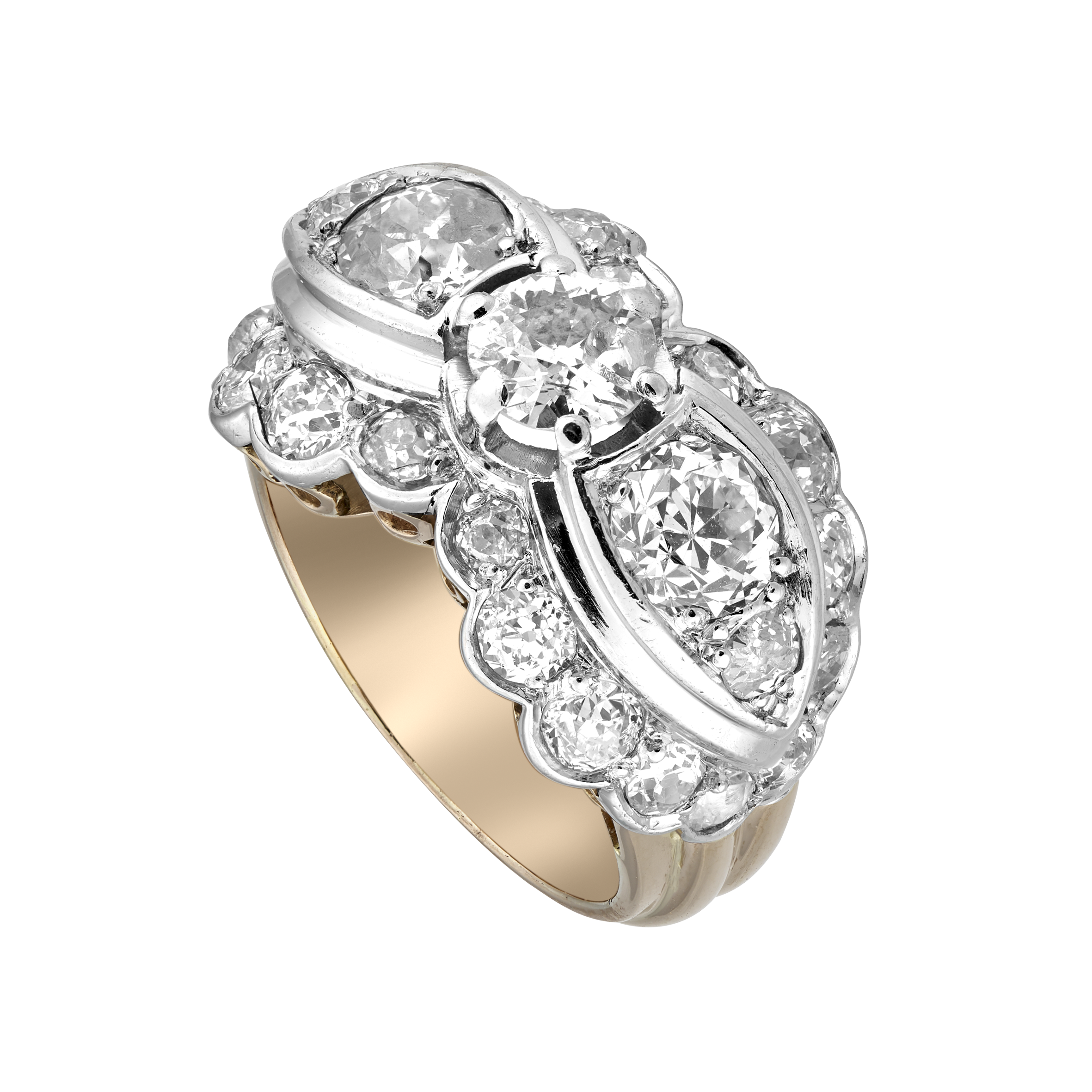 Bague diamants 3,20 carats vers 1920 Gerphagnon