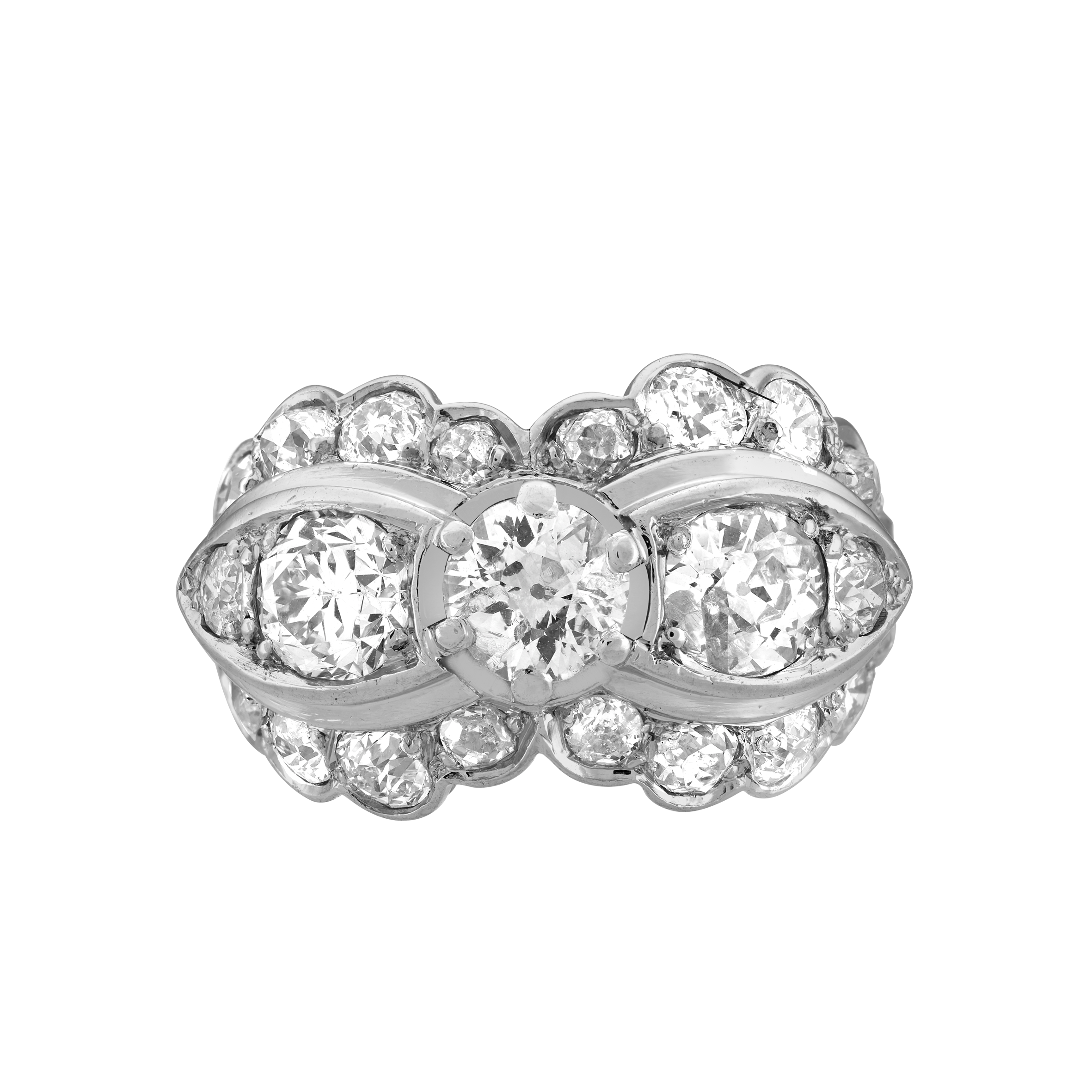 Bague diamants 3,20 carats vers 1920 Gerphagnon