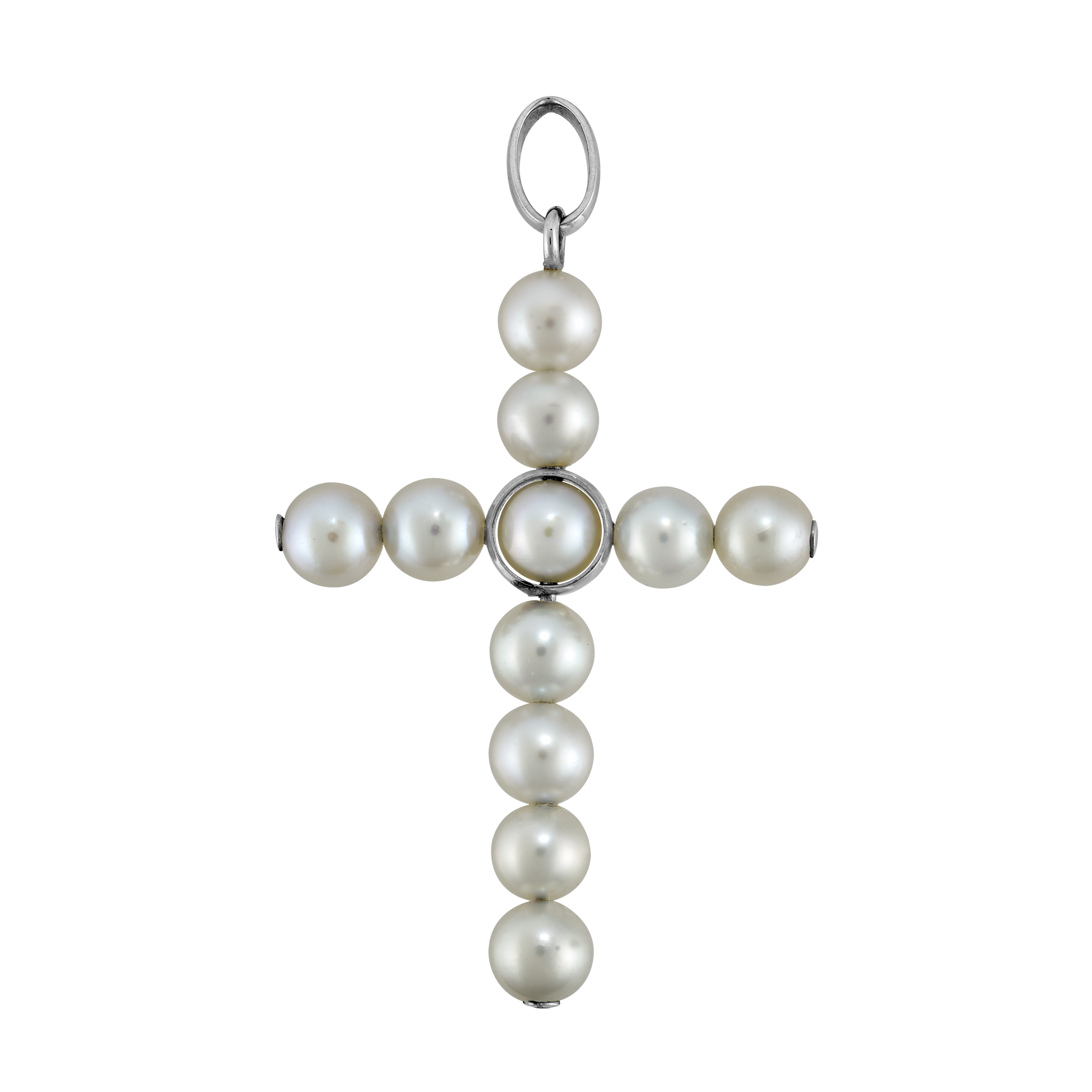 Pendentif croix perles Gerphagnon