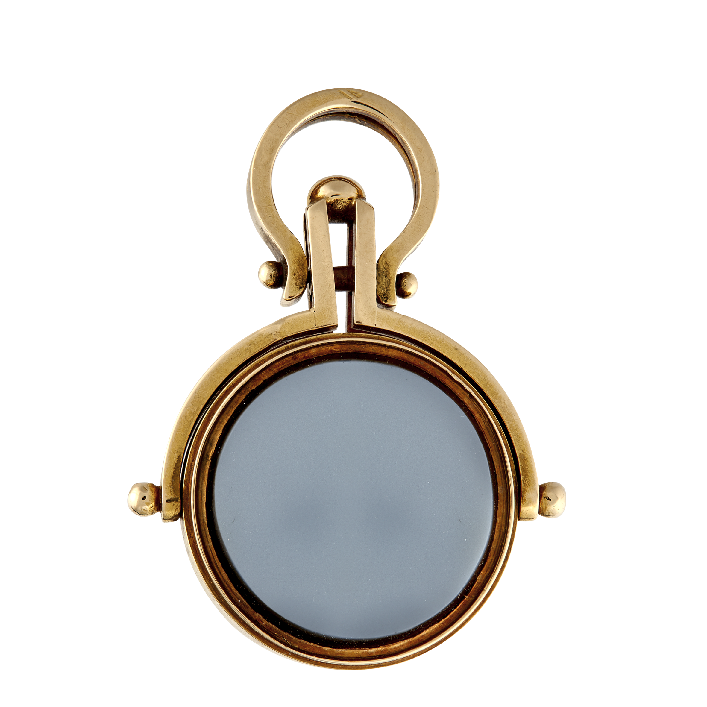 Pendentif réversible agate : cornaline et nicolo fin XIXe Gerphagnon