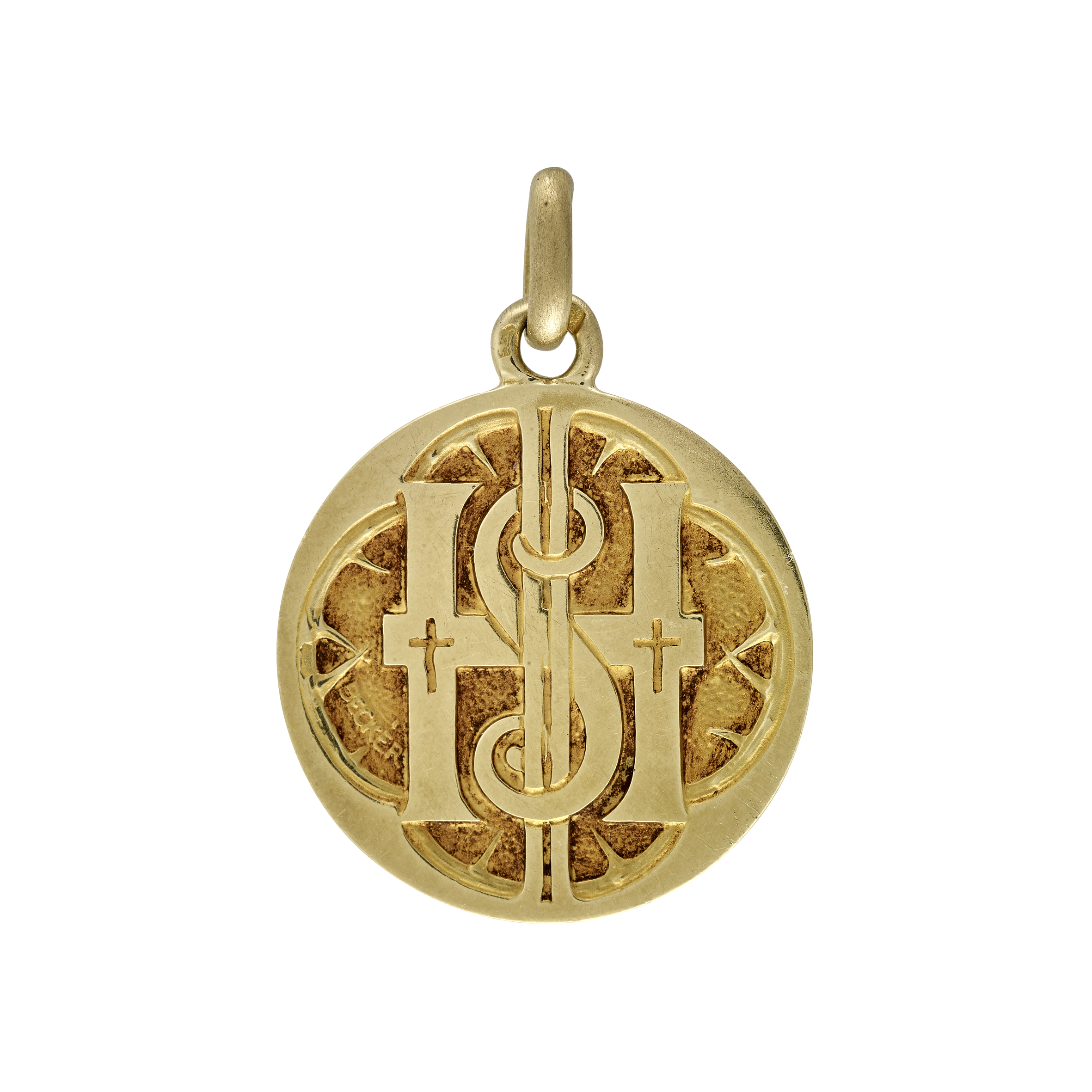 Médaille Monogramme du Christ signée Becker Gerphagnon