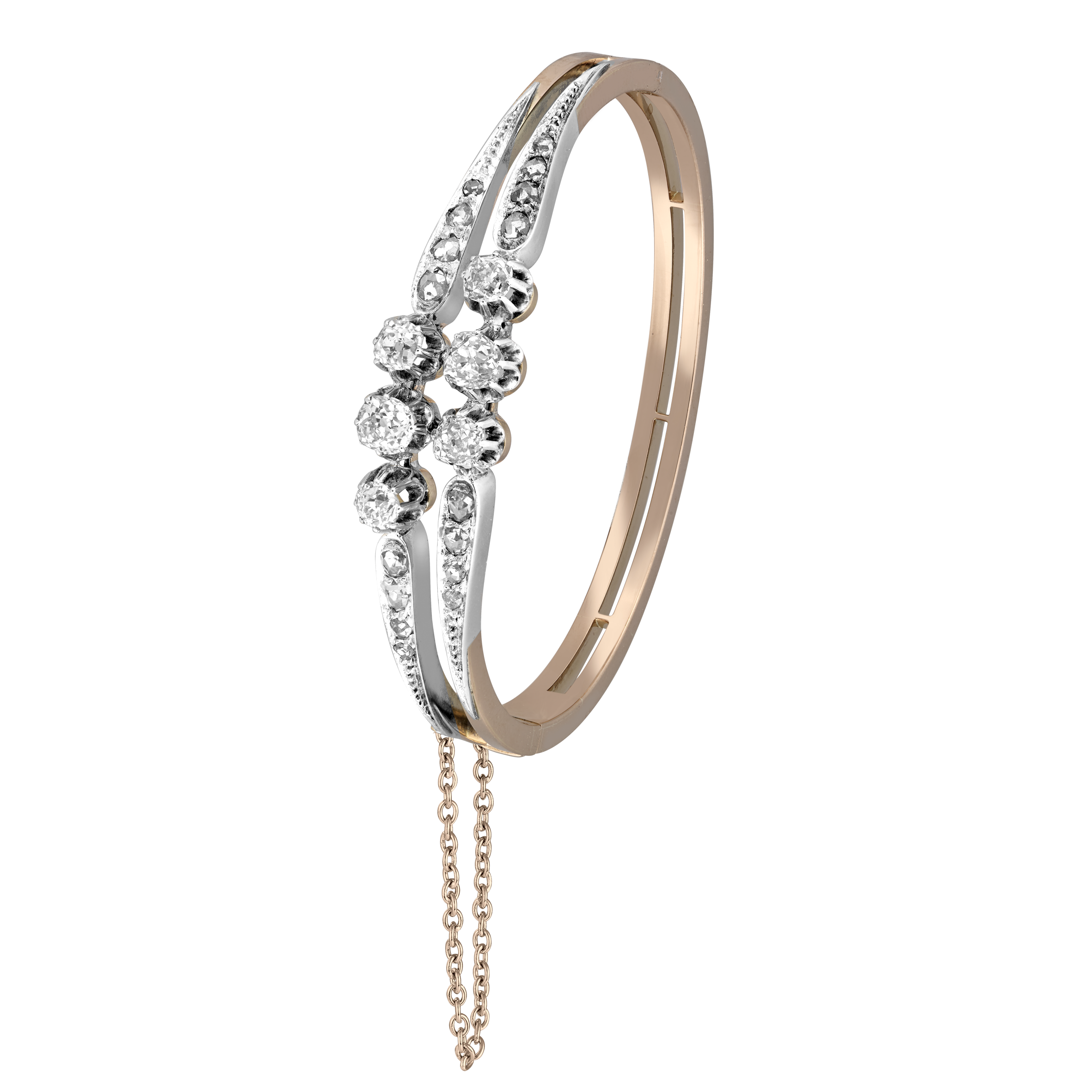 Bracelet diamants ouvrant Napoléon III (vers 1870) Gerphagnon
