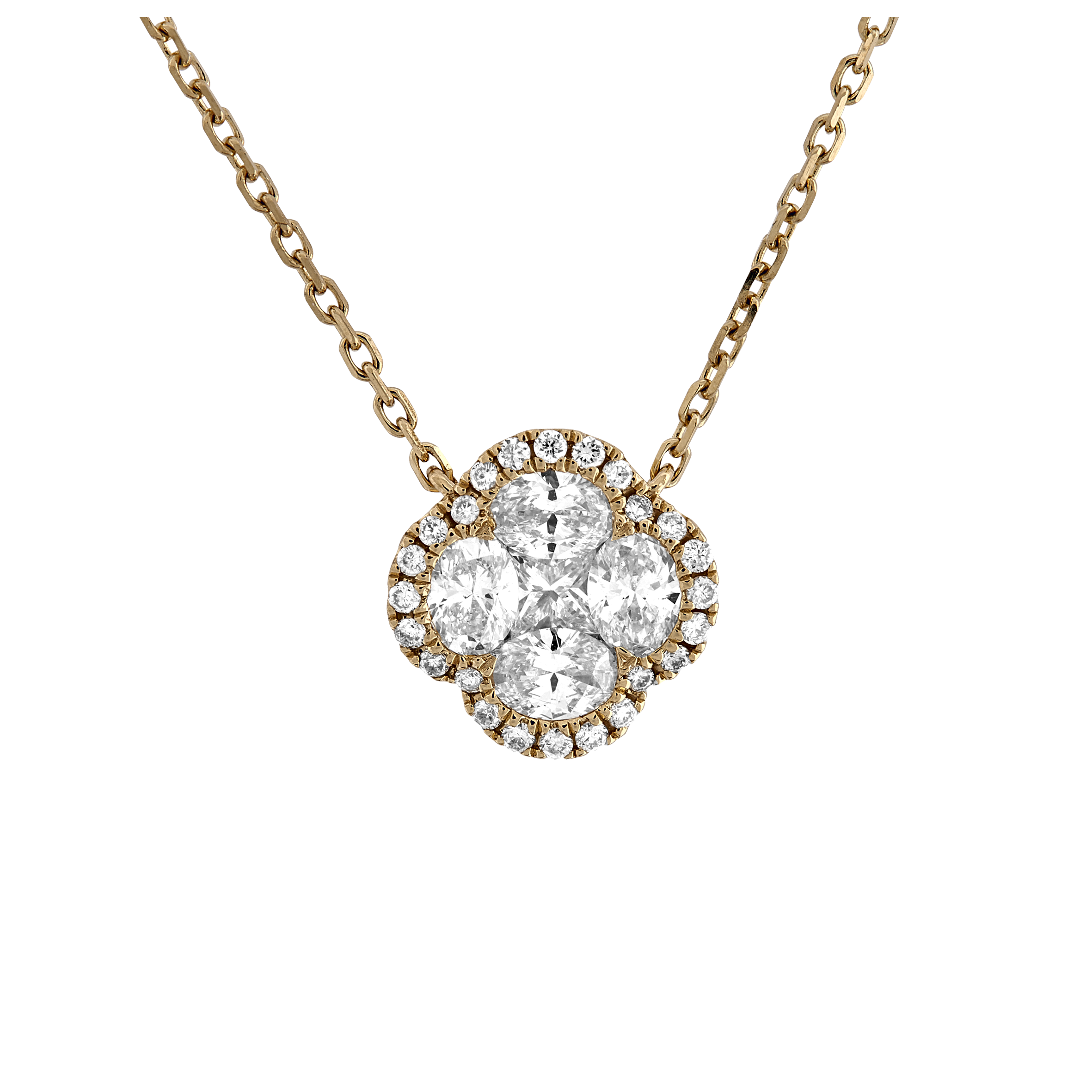Pendentif trèfle diamants Gerphagnon