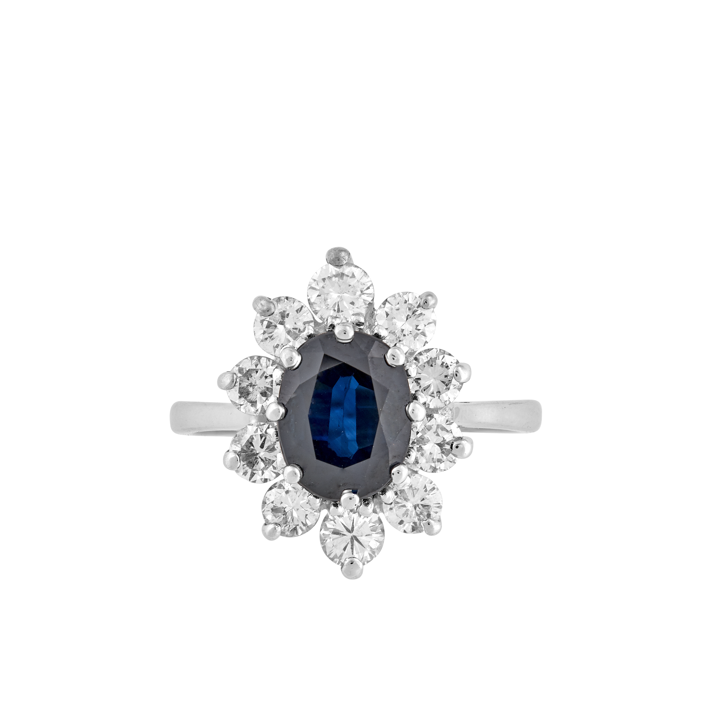 Bague marguerite saphir et brillants Gerphagnon