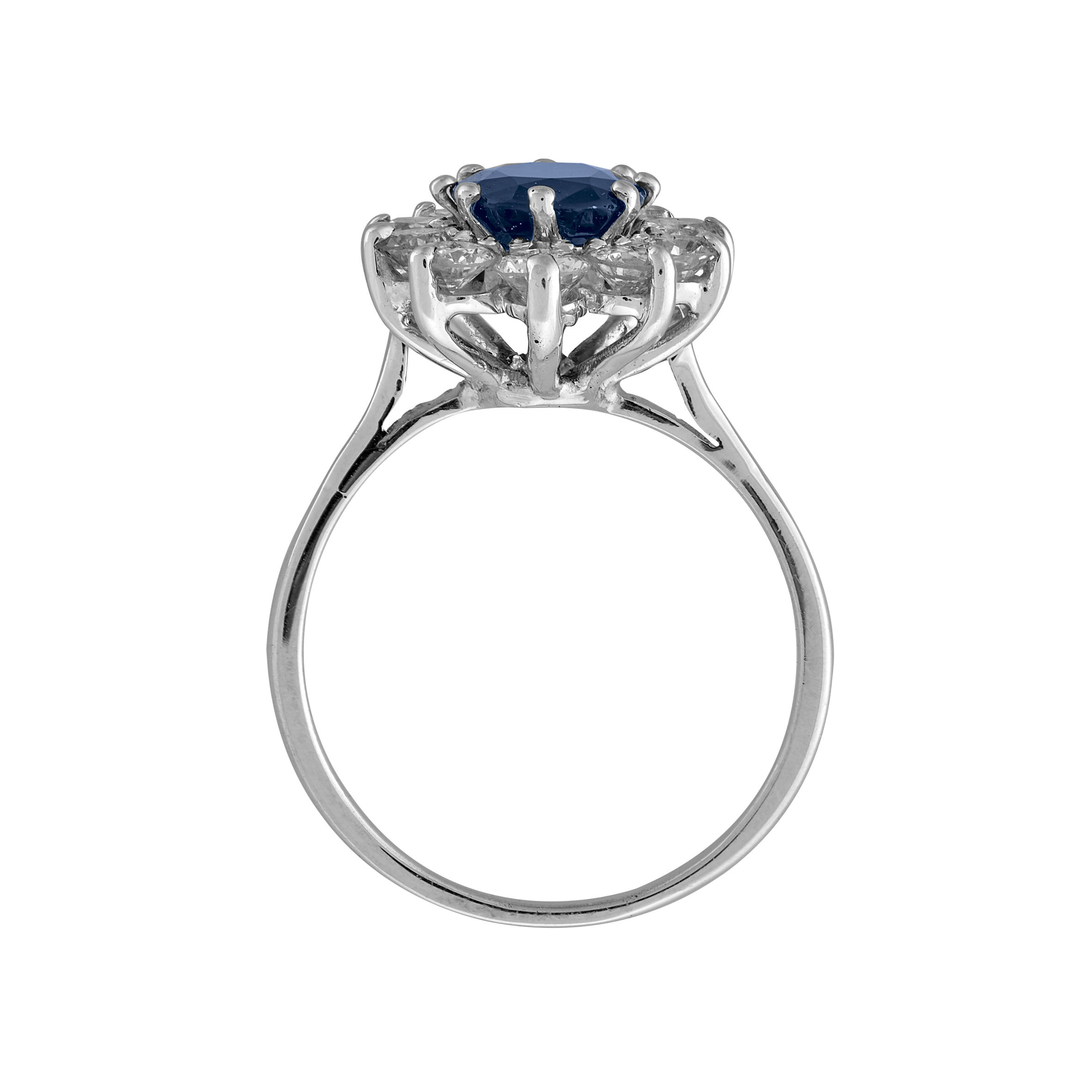 Bague marguerite saphir et brillants Gerphagnon